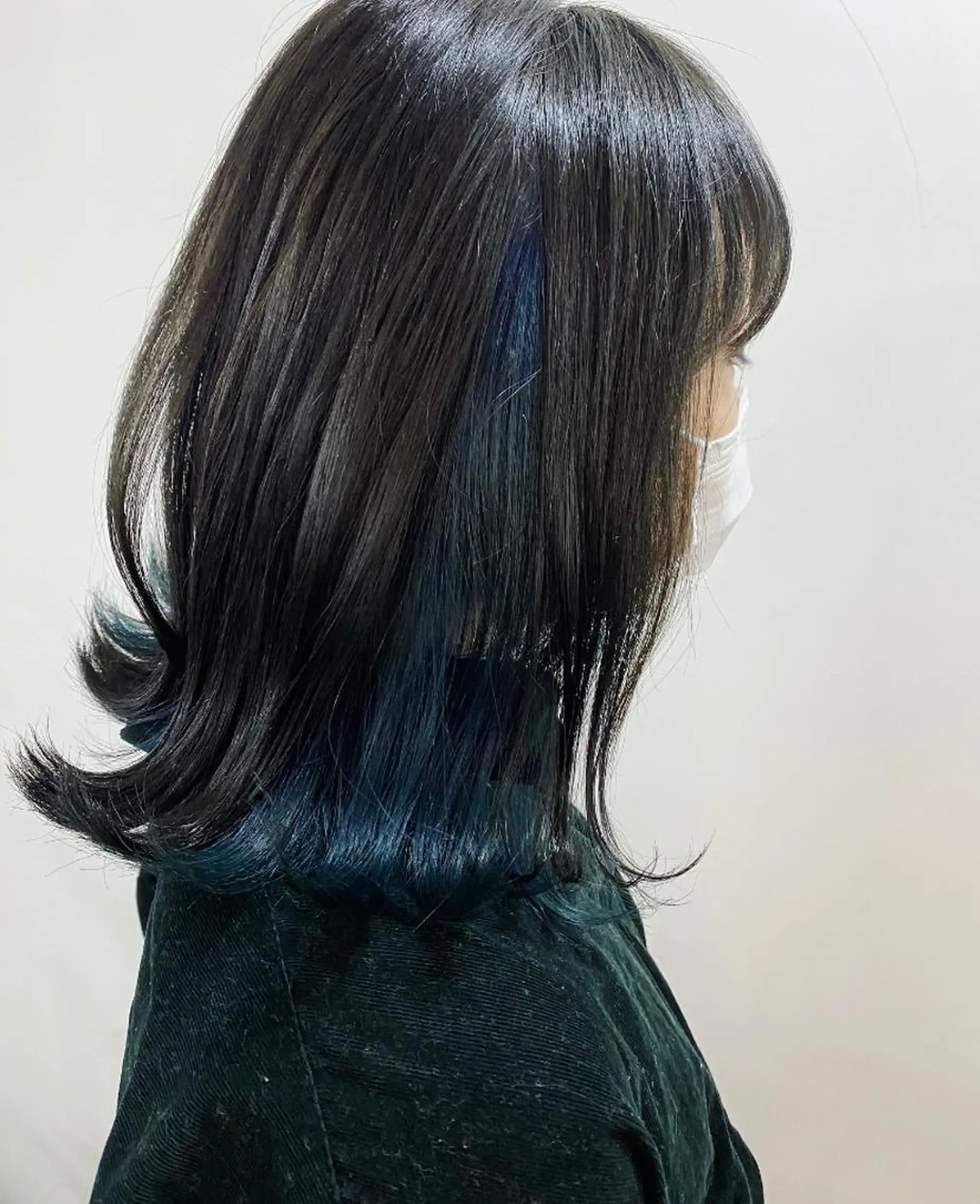 ミディアム カラー インナーカラー ネイビーカラー カット ヘアカラー WATANABE MISAKIのヘアスタイル