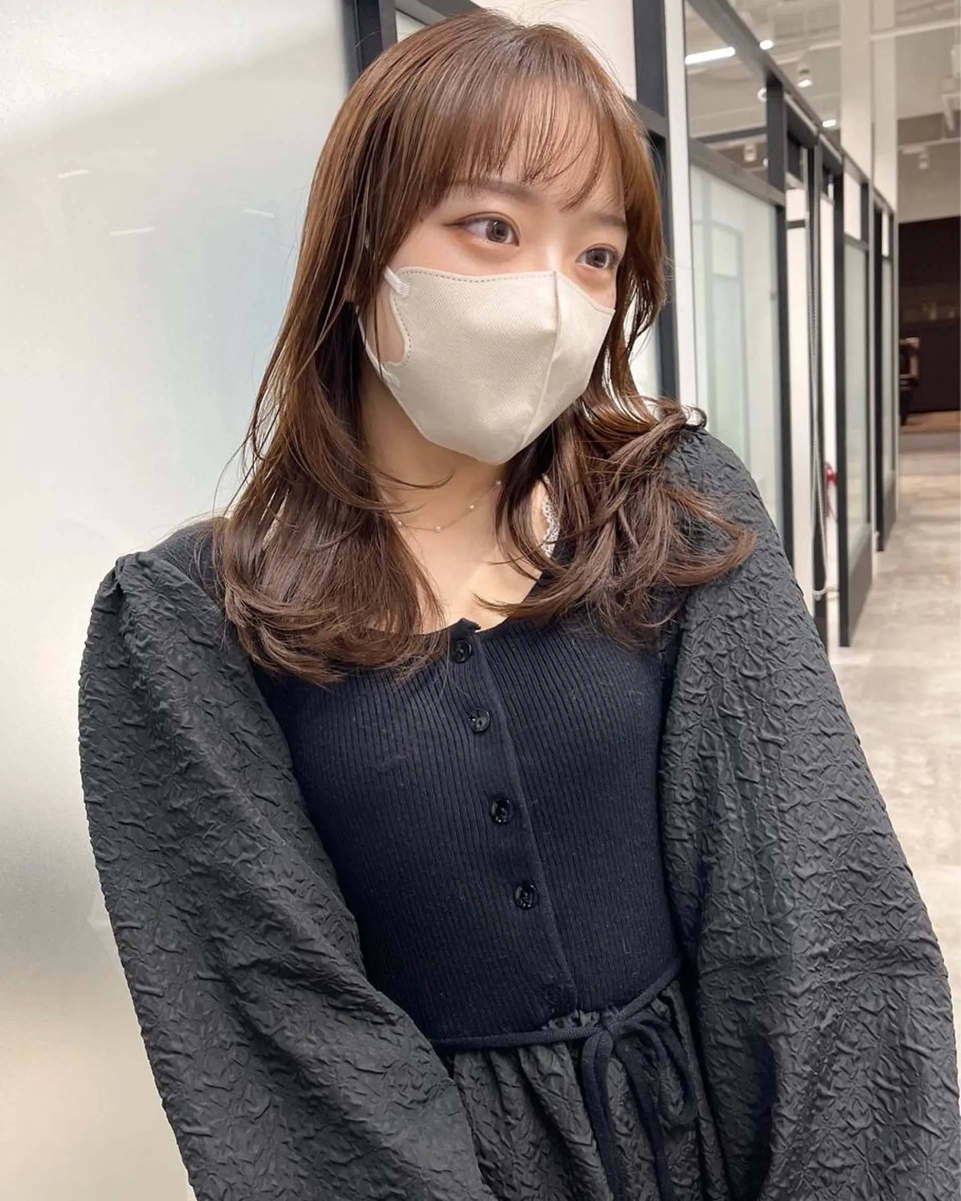 セミロング レイヤーカット カット ヘアカラー トリートメント 韓国レイヤーカット 髪質改善▫️水野有真のヘアスタイル