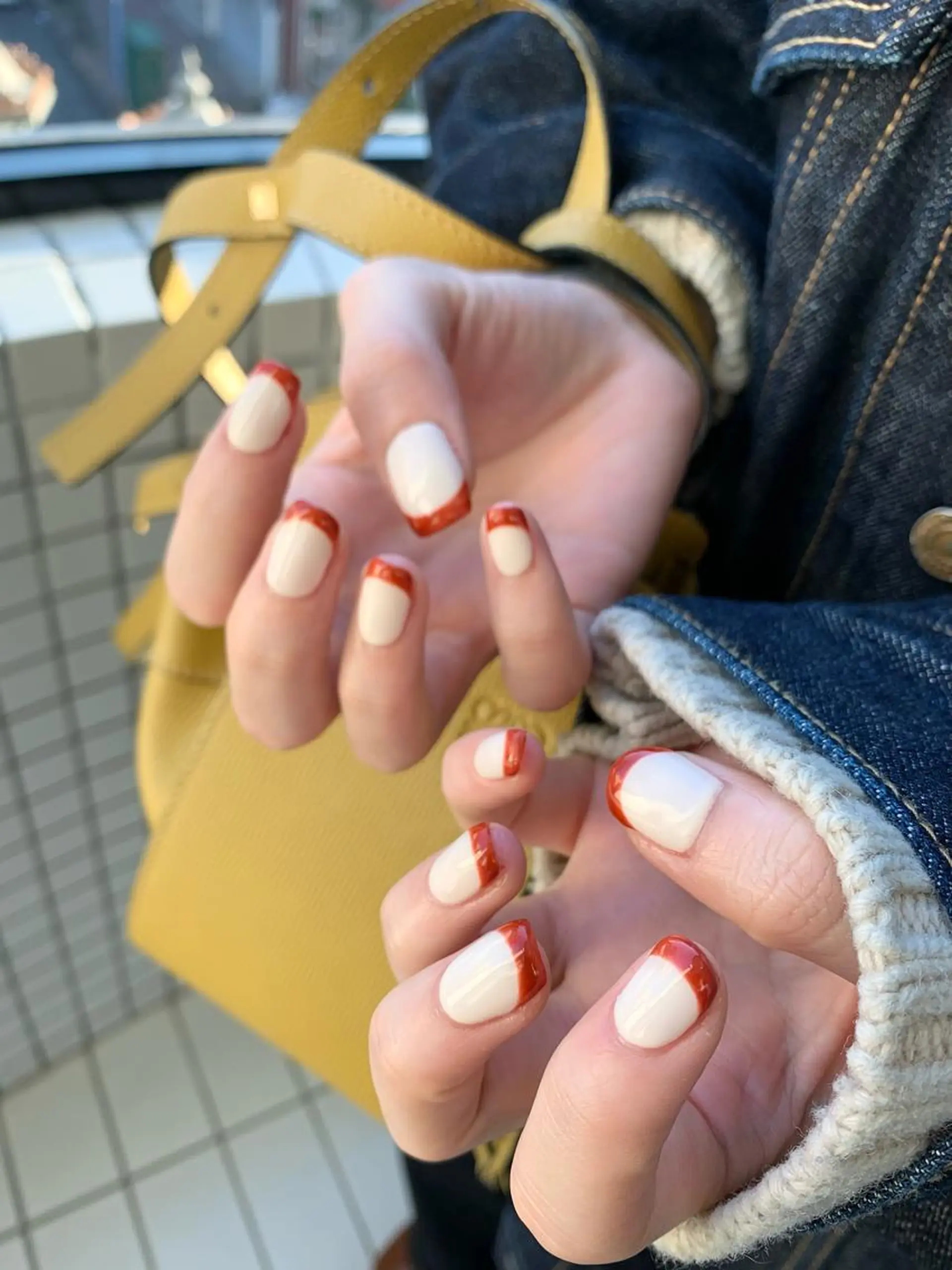 ネイル フレンチネイル ホワイト N.barber / koderaのネイルデザイン