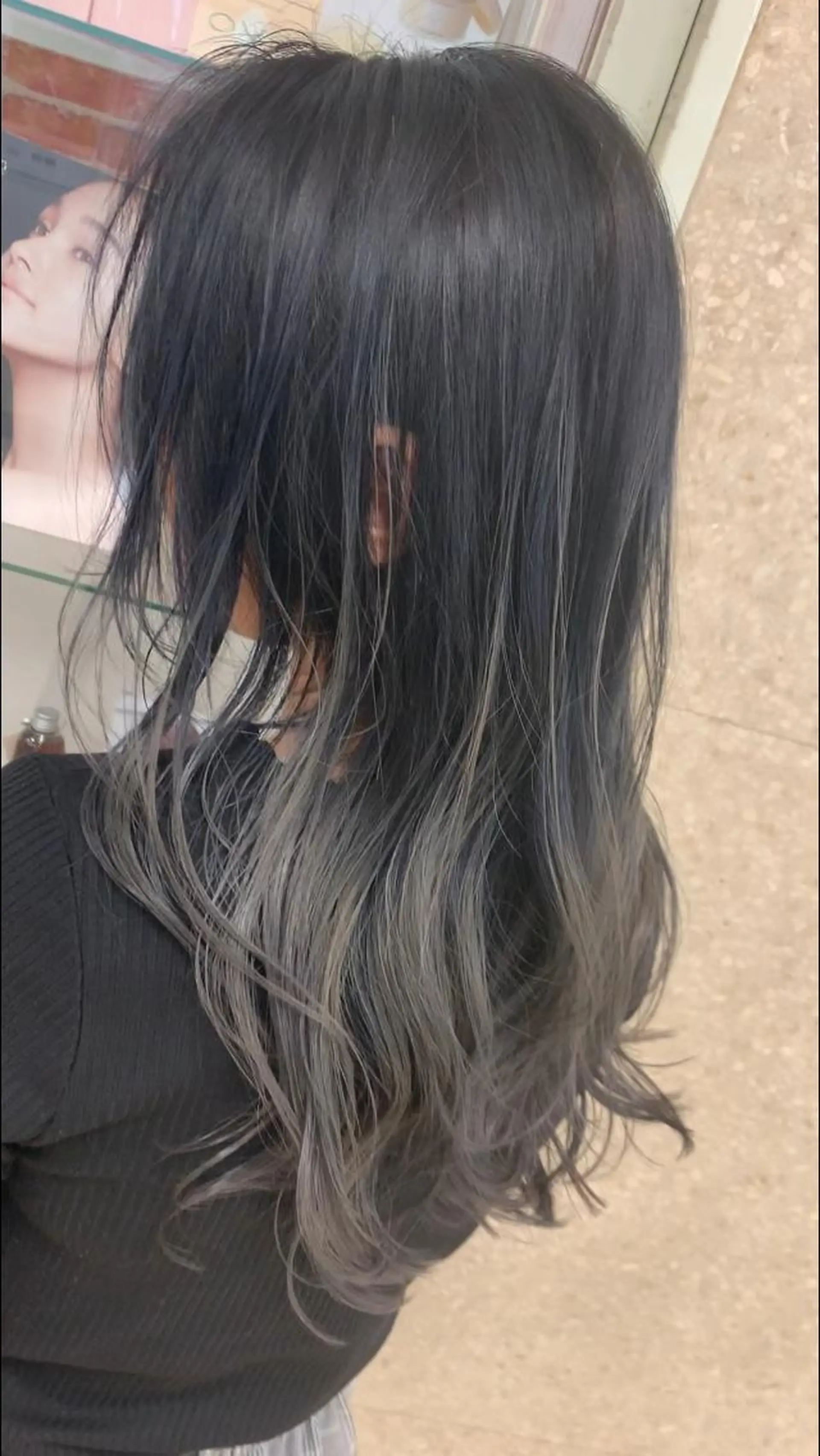 ミディアム カラー カット ヘアカラー トリートメント 菅村 勇亮のヘアスタイル