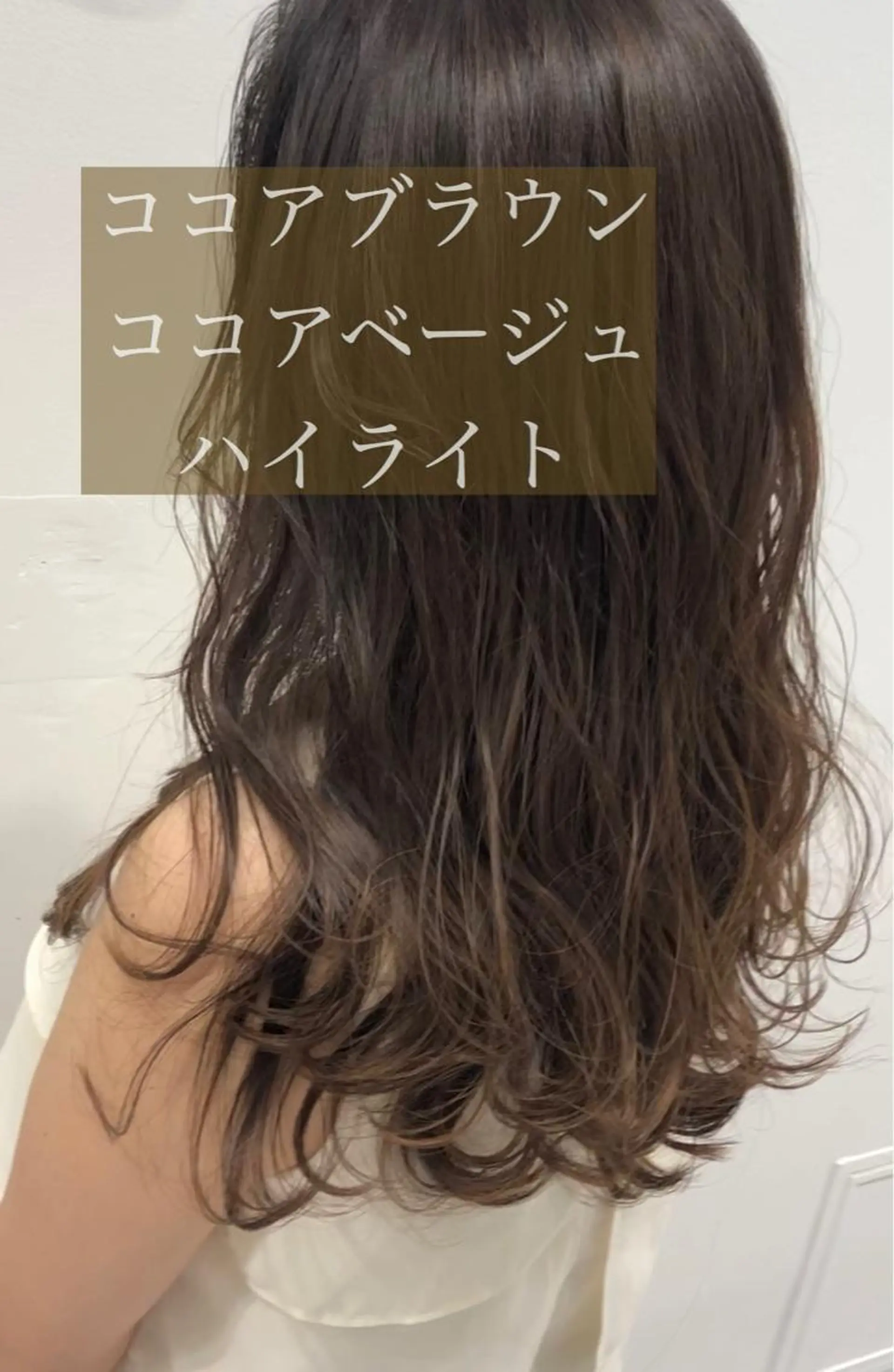 ロング カラー ベージュカラー 透明感カラー ココアベージュ ハイライトカラー ハイライト 似合わせ専門美容師 なかじまのヘアスタイル