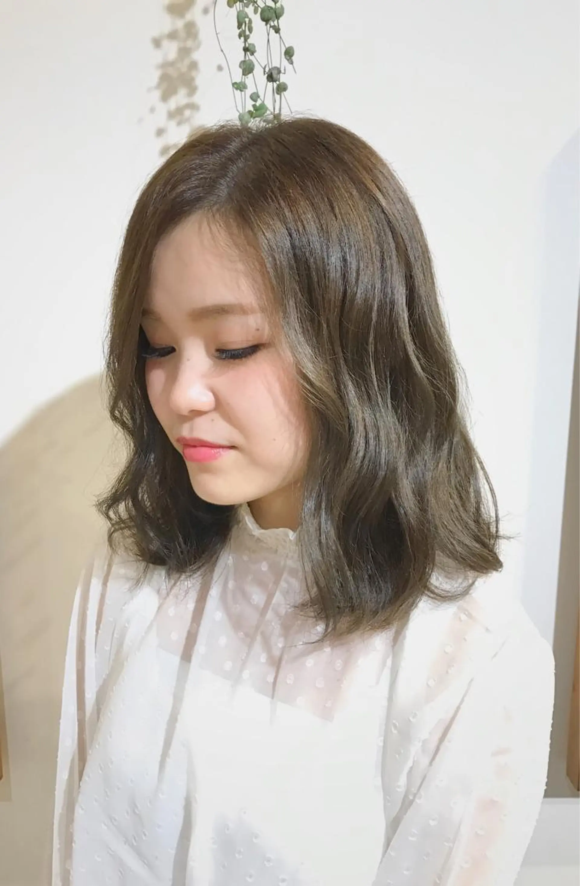 ミディアム ヘアカラー 土矢 靖晃のヘアスタイル