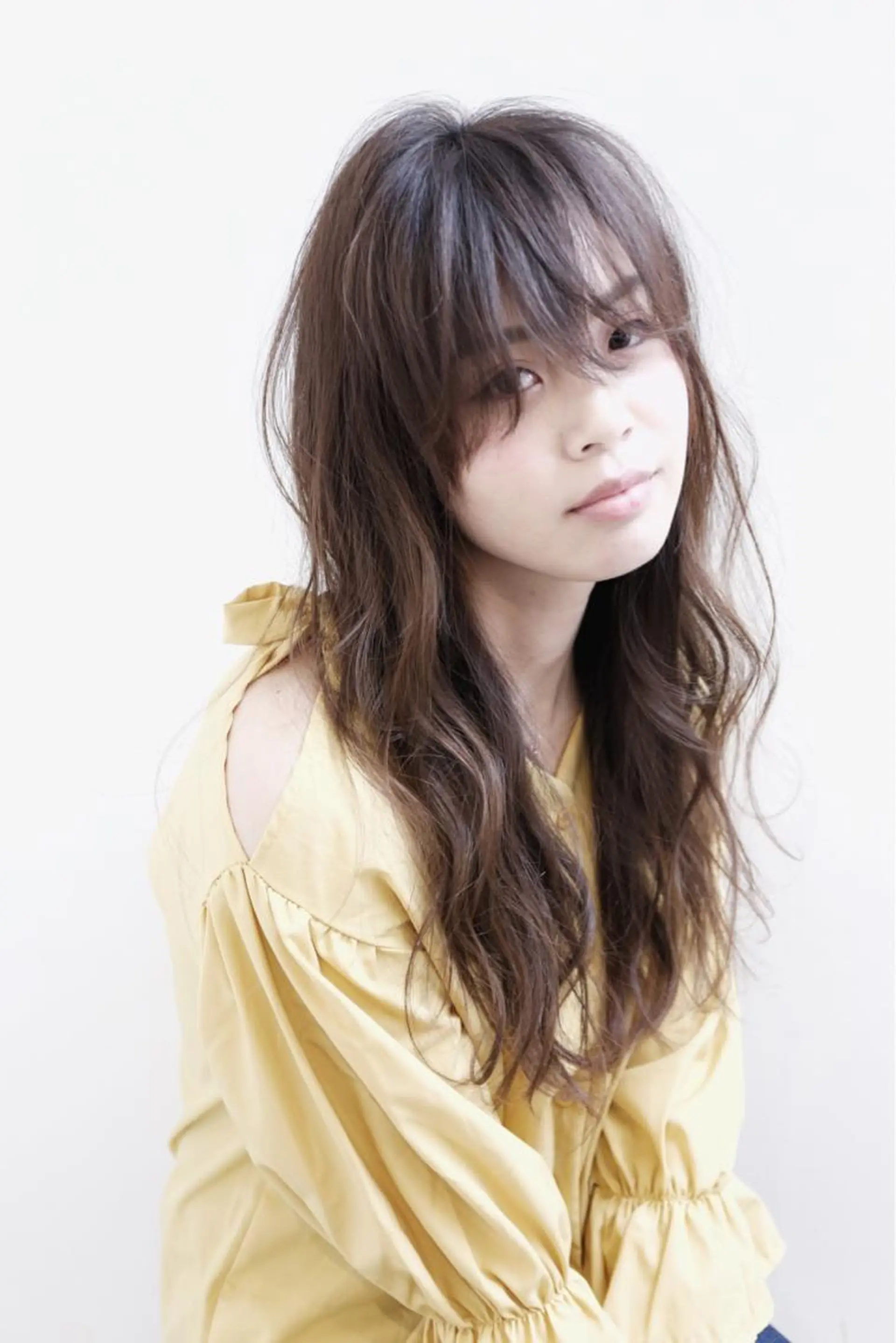 ロング カラー 透明感カラー イルミナカラー カット 縮毛矯正 髪質改善/イルミナ/ 城崎のヘアスタイル