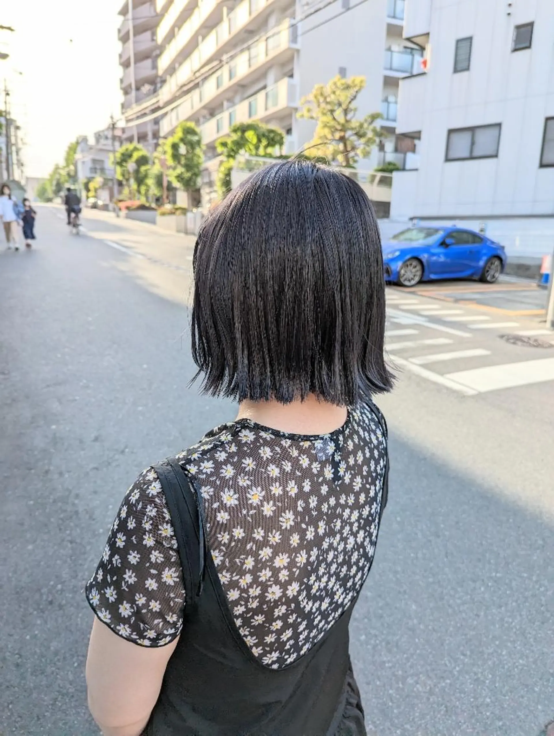 ショート カラー ブリーチ ブルーカラー ブルージュ カット ヘアカラー newi 天王寺　 masakoのヘアスタイル