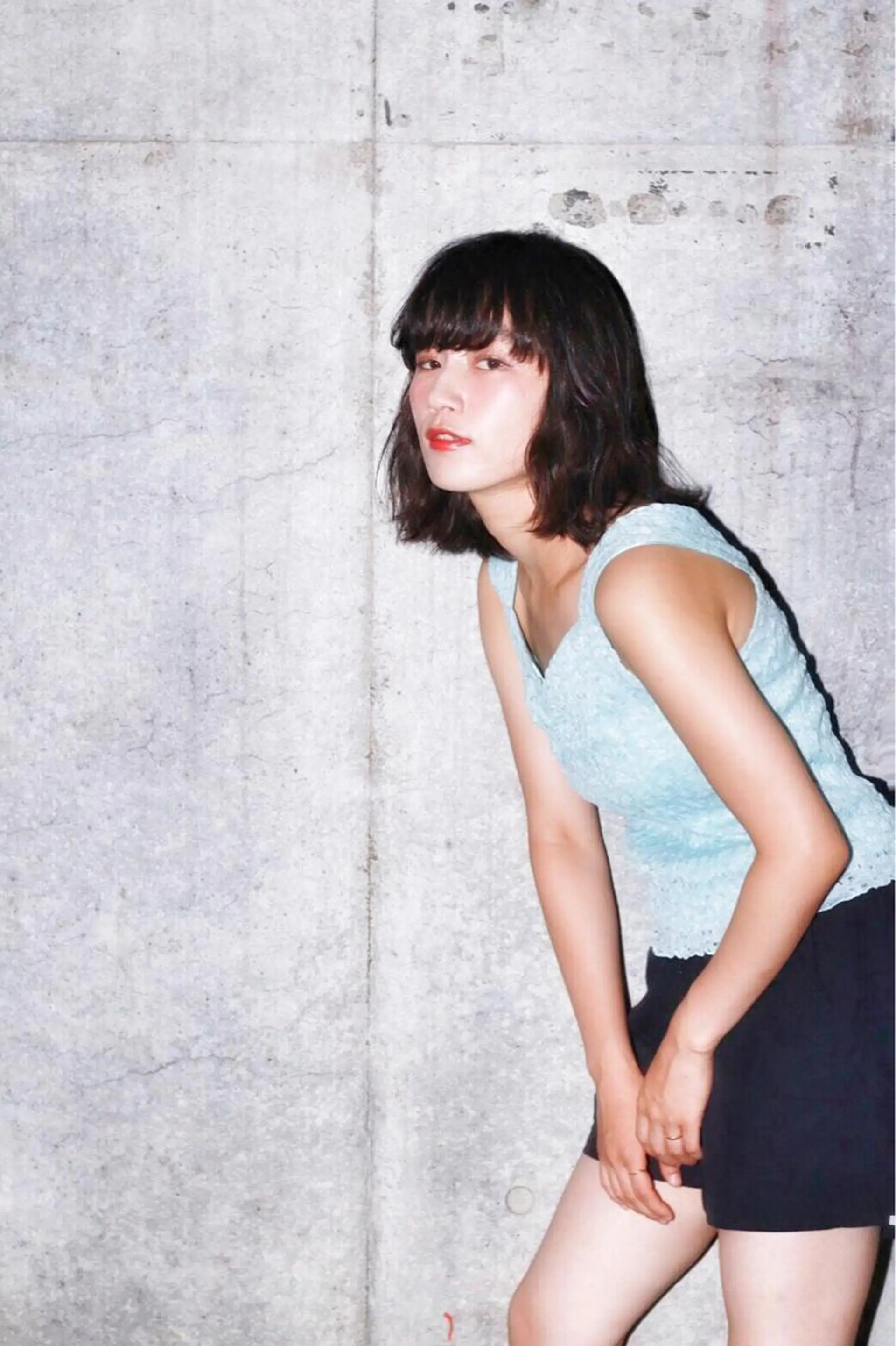 ミディアム カラー パーマ 加藤 綾華のヘアスタイル