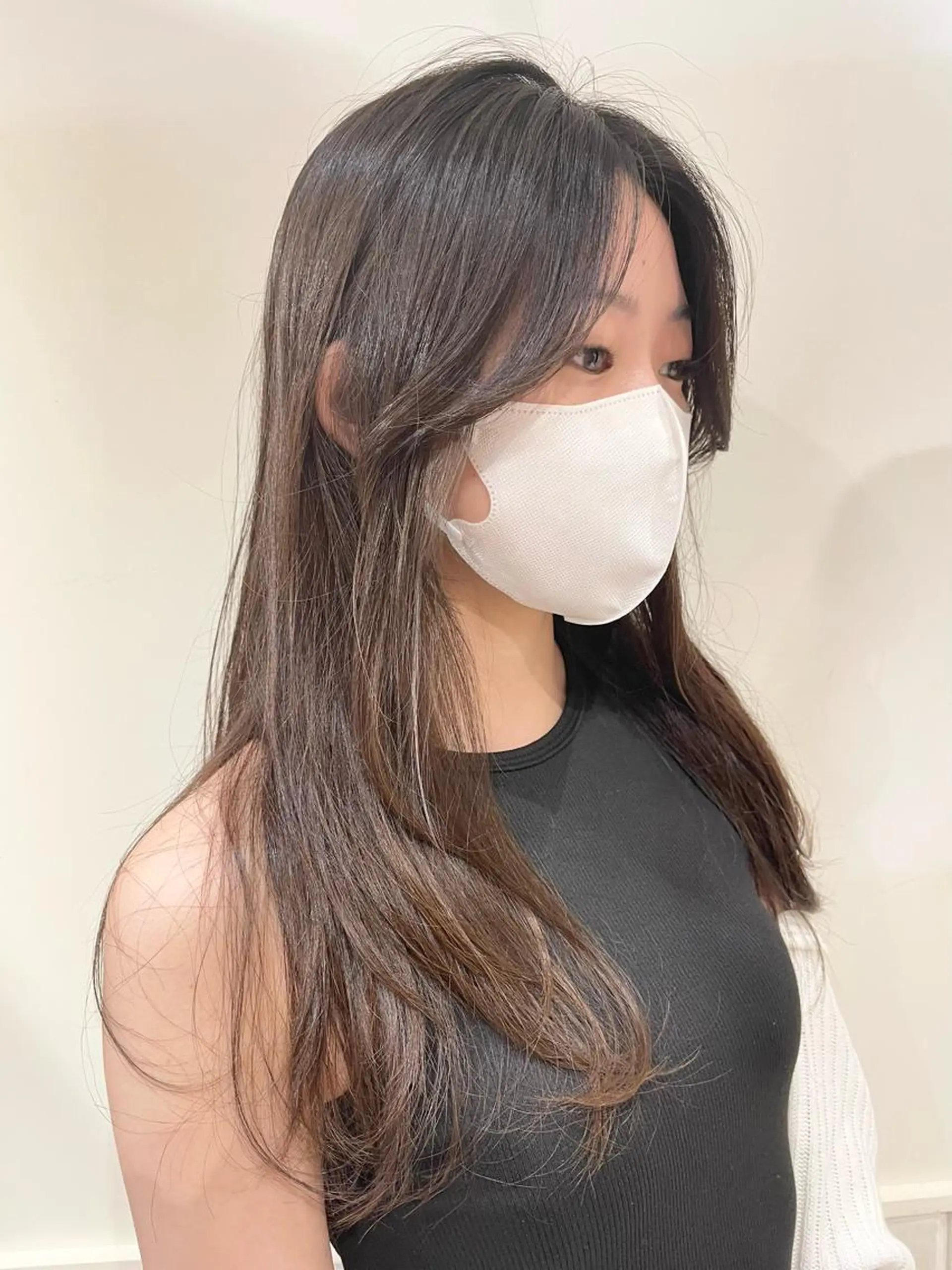 ロング 顔まわりレイヤー レイヤーカット 小顔カット 清水　ちひろ ✄トップスタイリストのヘアスタイル