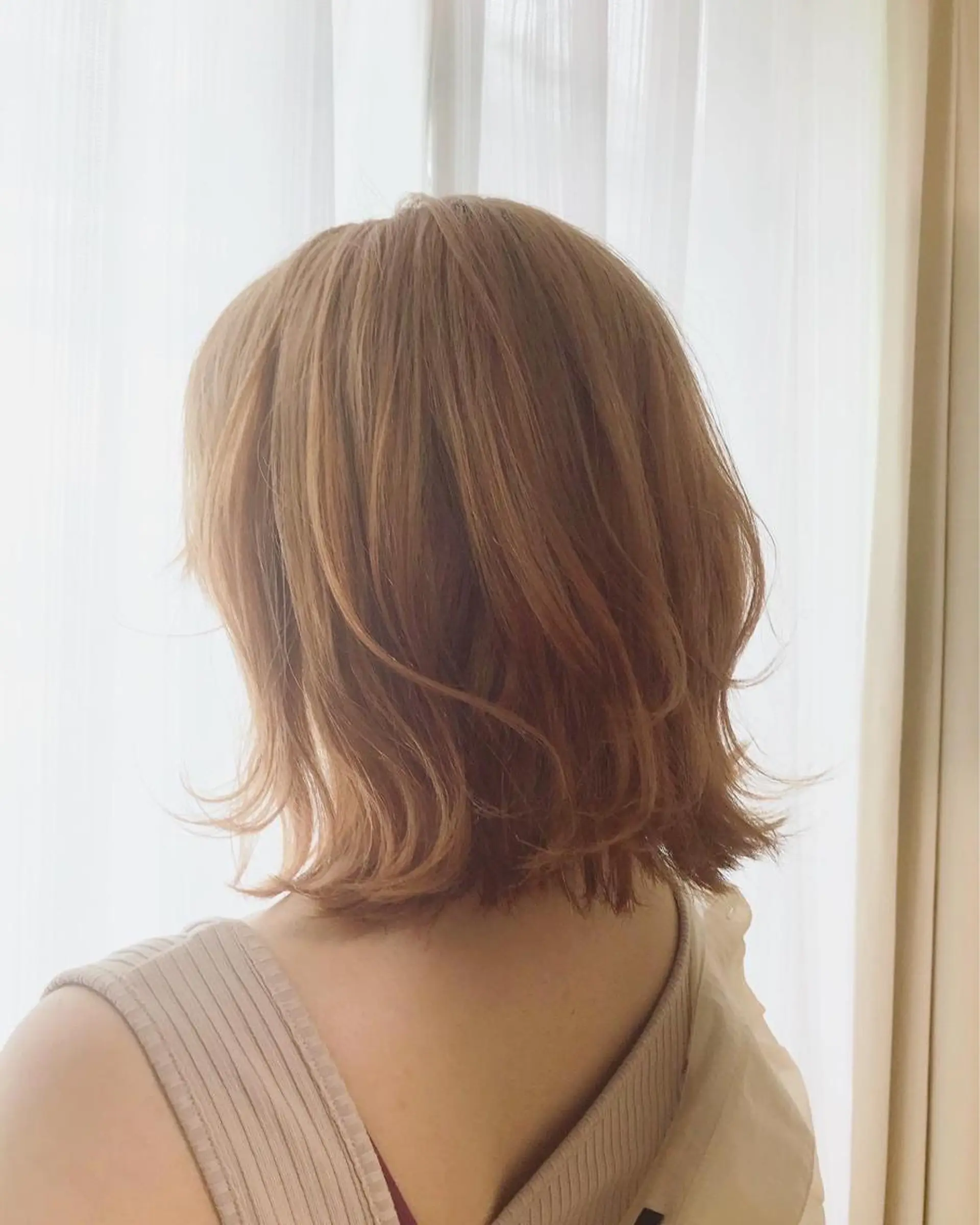 ミディアム 垢抜け 雰囲気アップ ふにゅう ののかのヘアスタイル