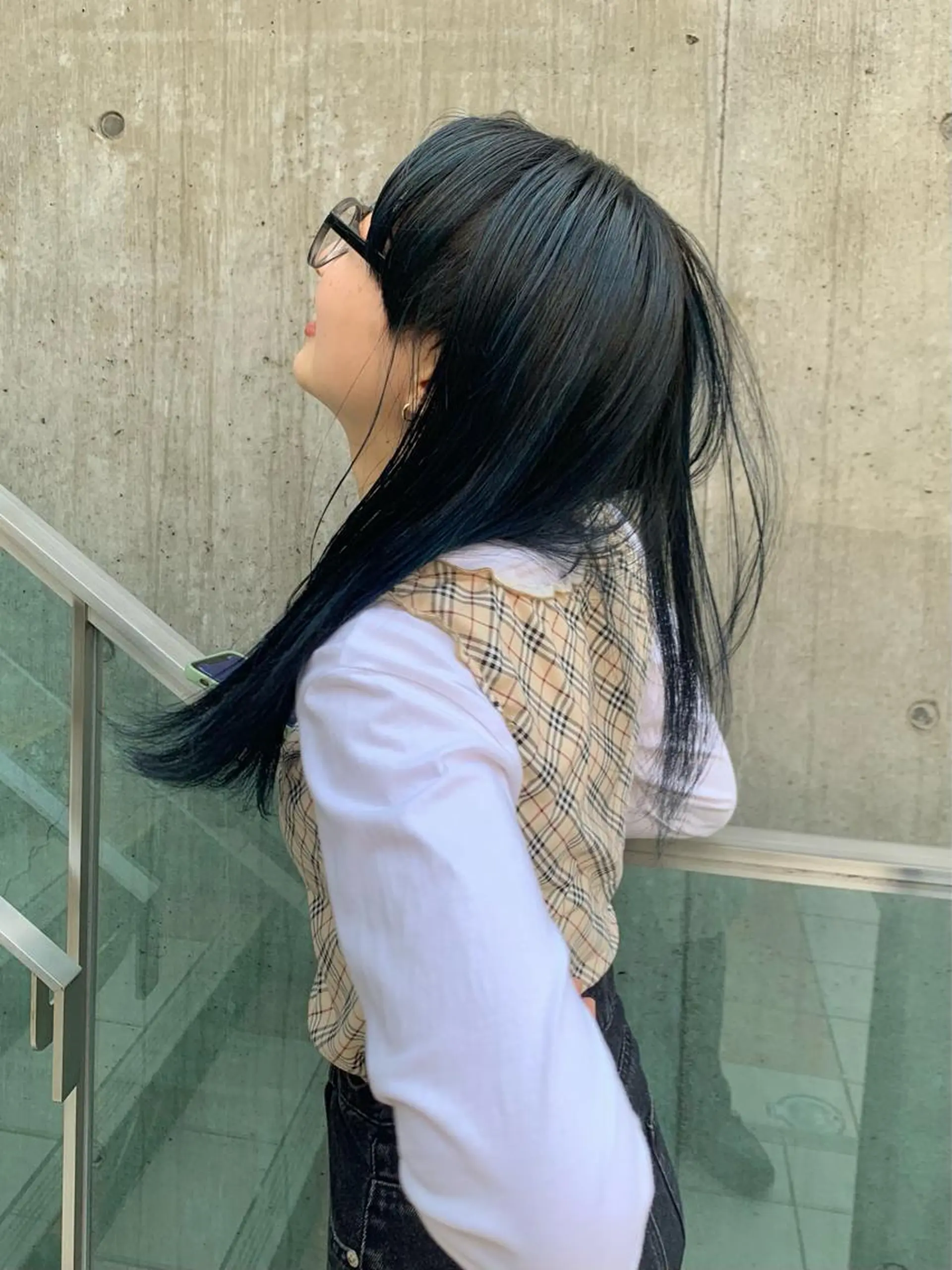 ロング ハイライト 牧内 拓のヘアスタイル