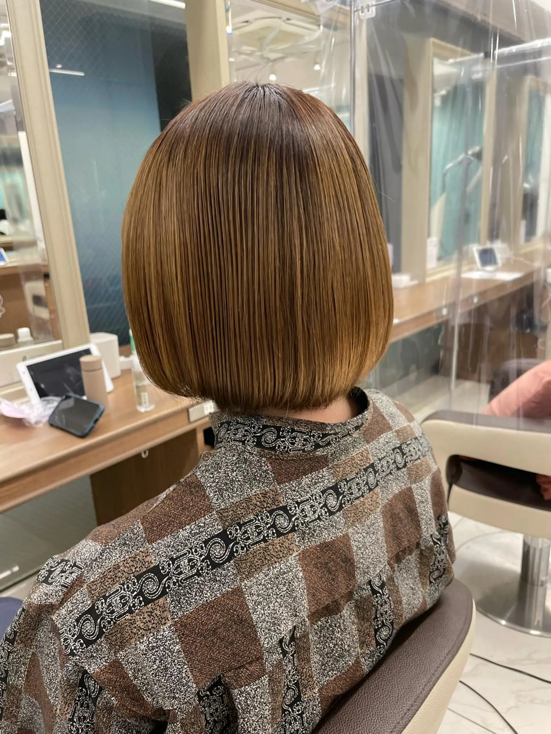 ミディアム パーマ 縮毛矯正 トリートメント 福島成美/髪質改善 縮毛矯正/カラーのヘアスタイル