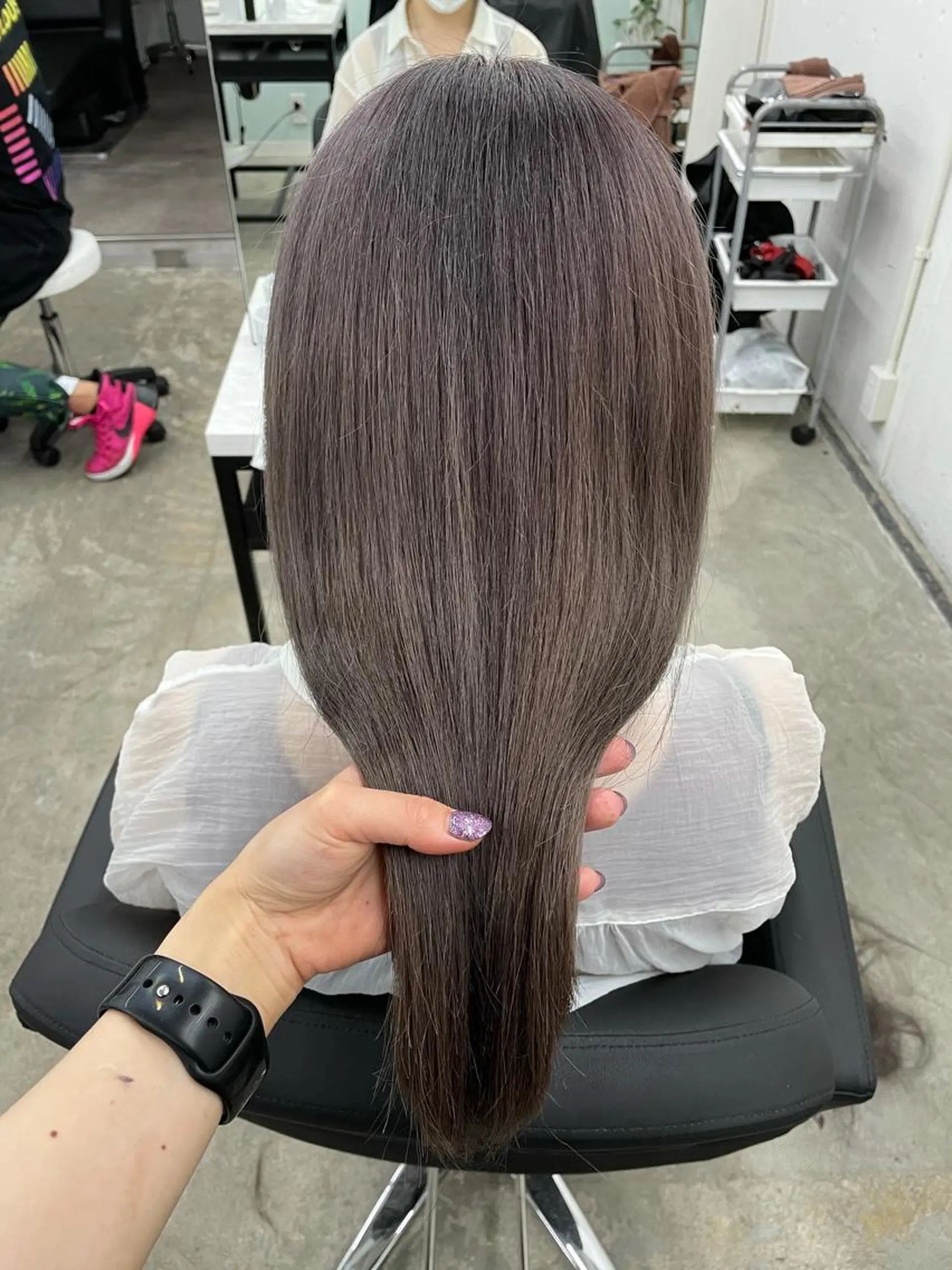ロング カラー シールエクステ バレイヤージュ ミストバング ダブルカラー  フェイスフレーミング ヘアカラー トリートメント ヘッドスパ 🧡艶髪ちゅるん髪 🫧🧡YUKI❄️のヘアスタイル