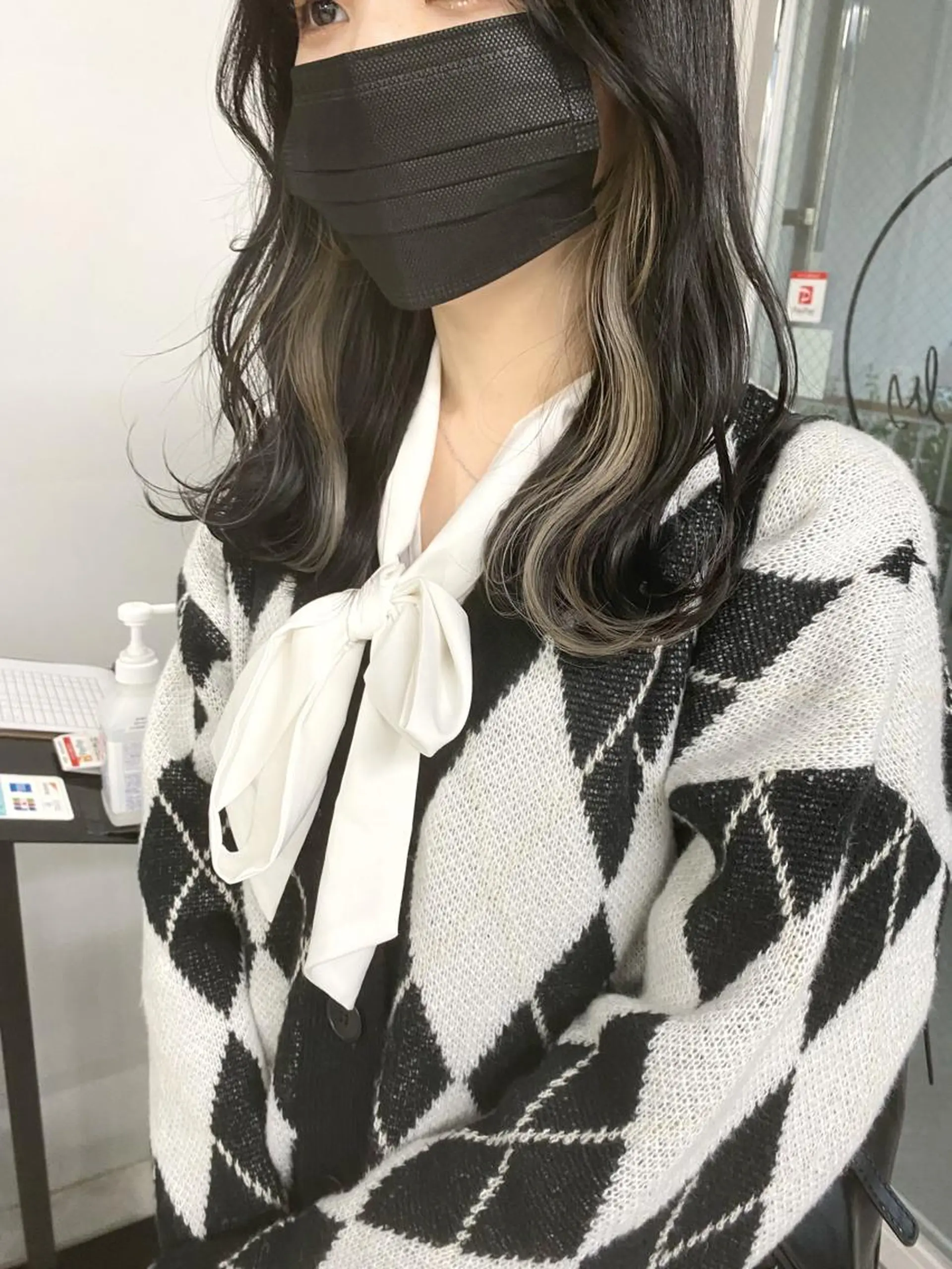 ミディアム カラー ヘアアレンジ 🌷FUKA🌷 まろやかハイトーンのヘアスタイル