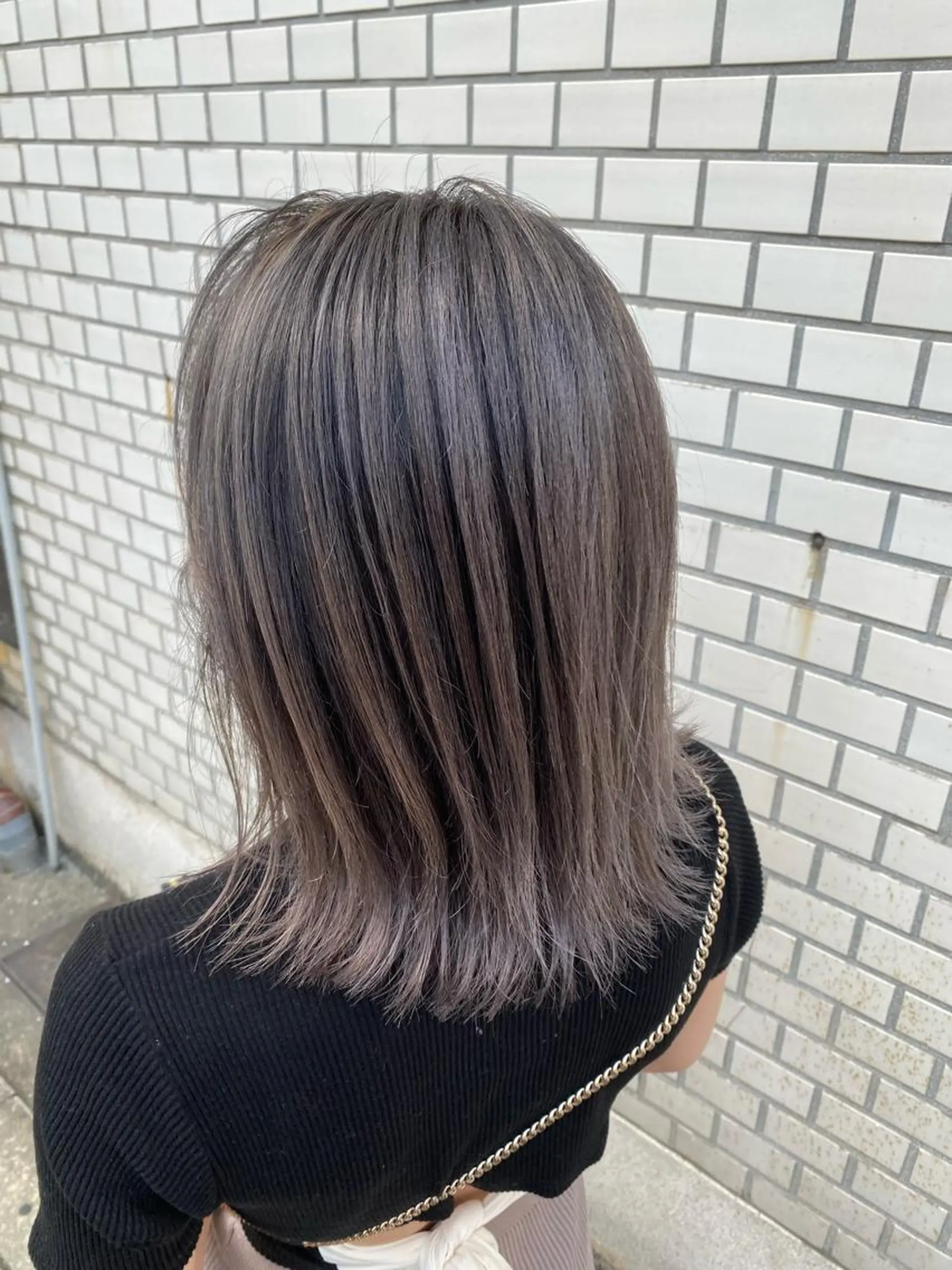 ミディアム バレイヤージュ 隅中秀弥のヘアスタイル