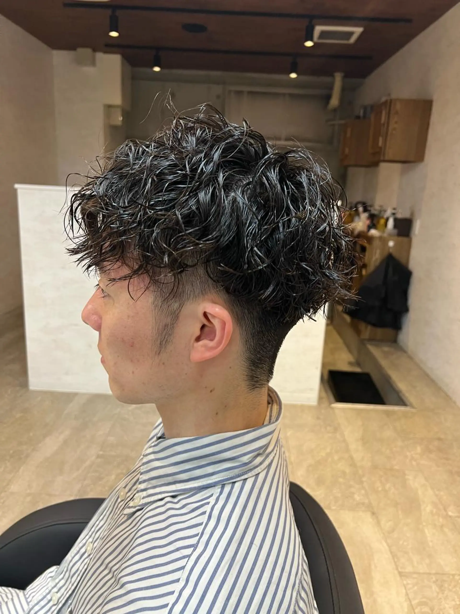 パーマ メンズ カット パーマ ⭕️メンズパーマ⭕️ 山口　裕太郎のヘアスタイル