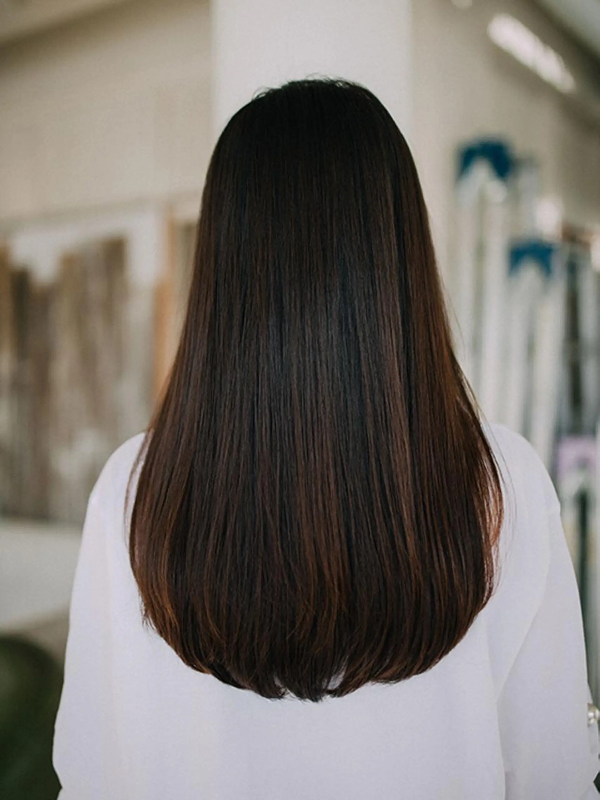 ロング 髪質改善× 白髪ぼかし溝江のヘアスタイル