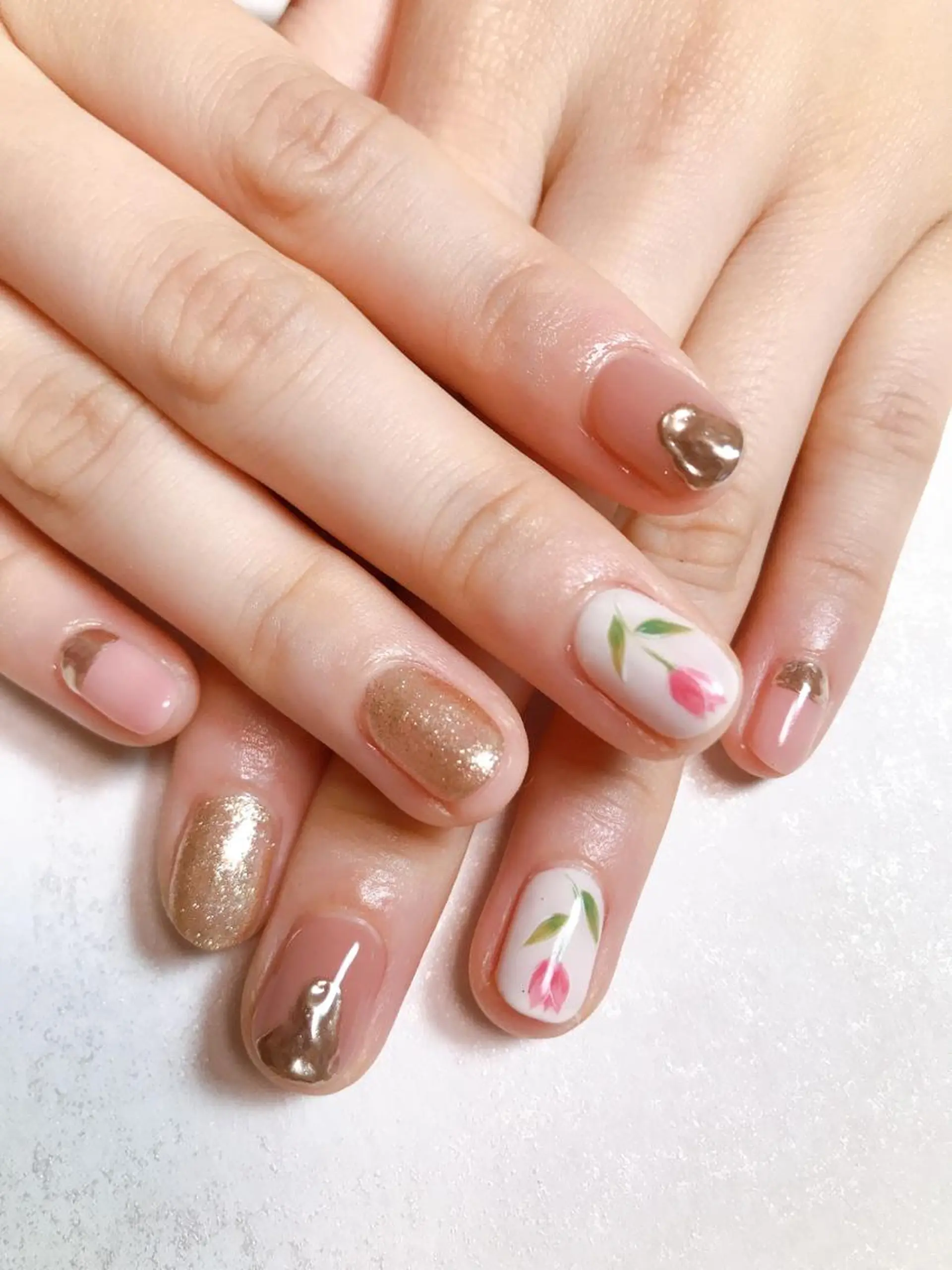 ネイル 持ち込み 春ネイル 園 あゆみのエステ・リラクイメージ