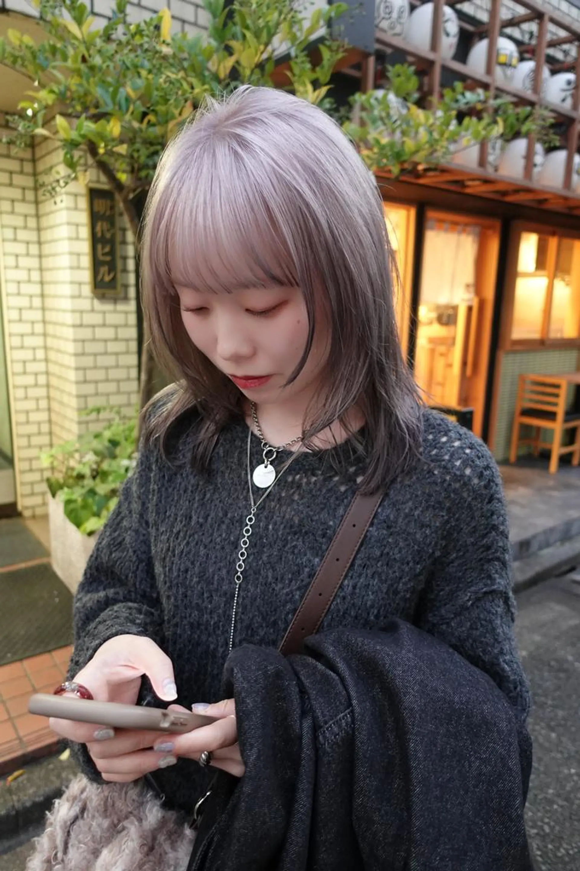 カラー nelke/レイヤー 立川/ブリーチのヘアスタイル