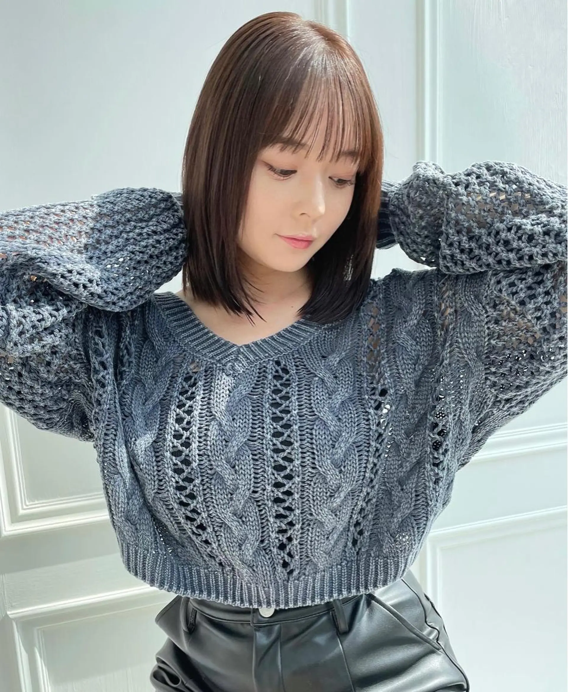 ミディアム カット ヘアカラー チダアキフミ Ash大森のヘアスタイル