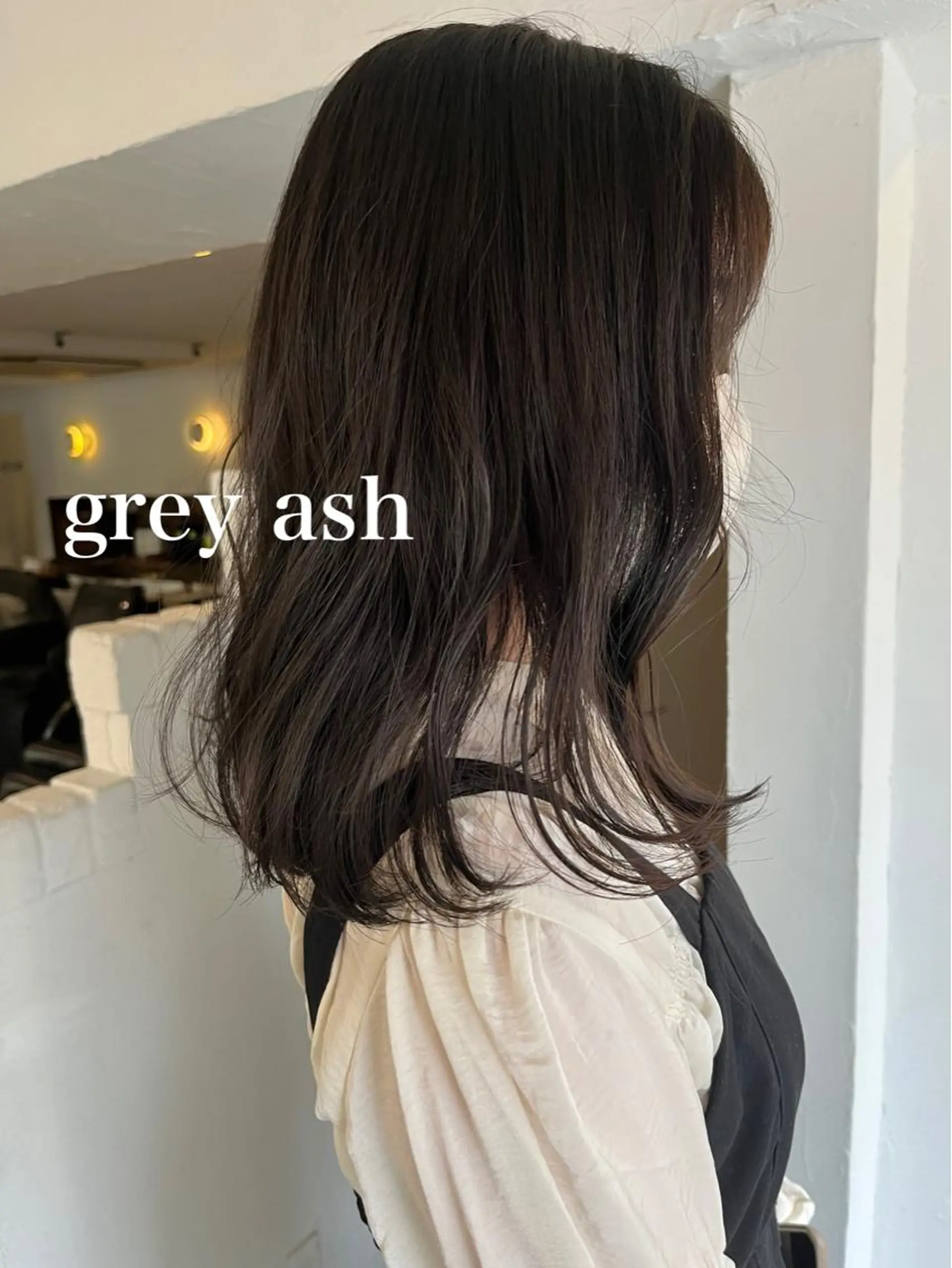 セミロング カラー ヘアアレンジ アディクシーカラー ベージュカラー 黒髪 ブリーチ 透明感カラー 眠れるヘッドスパ✨ chacoのヘアスタイル