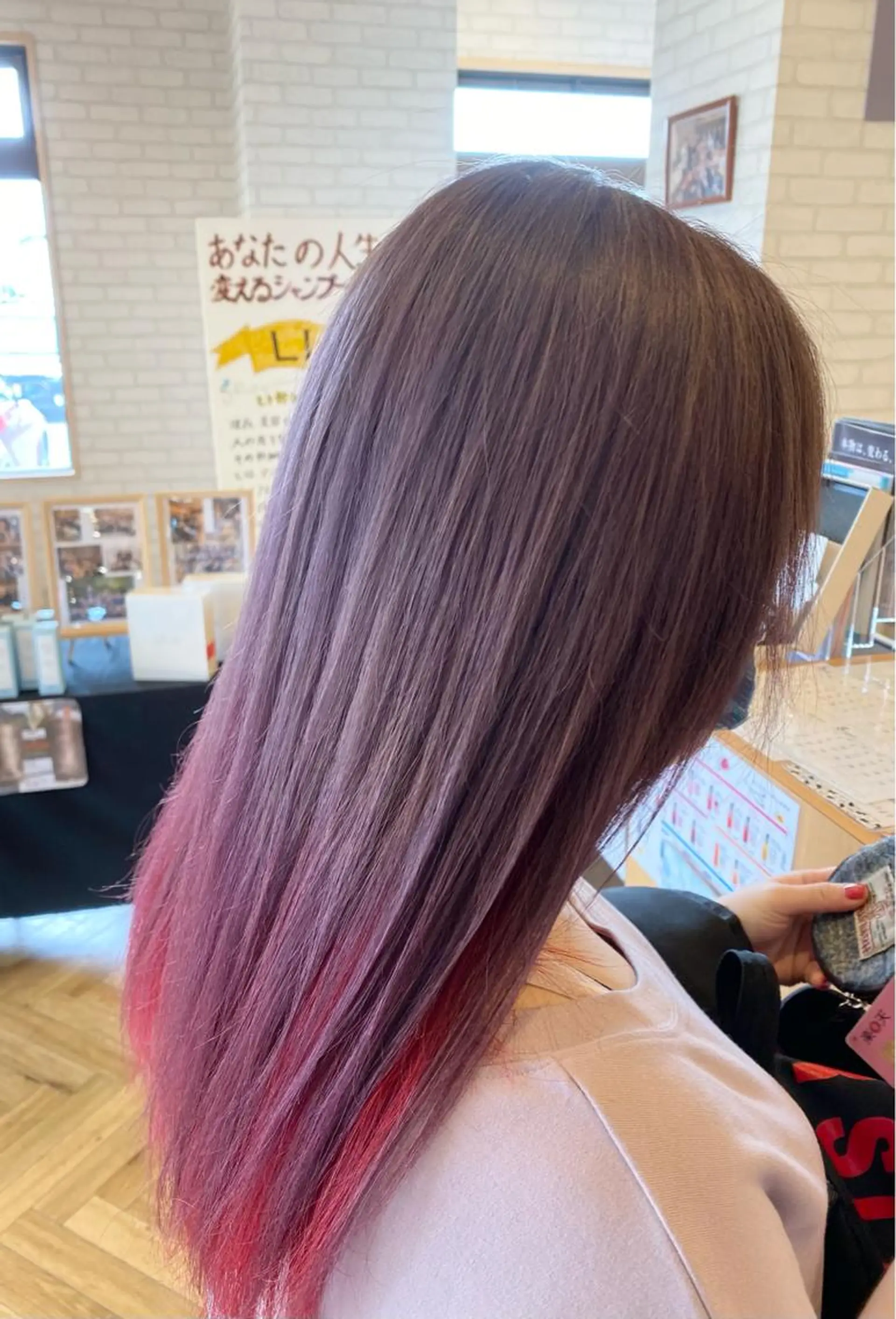 カラー レッドカラー ツヤ髪の匠/髪質改善 山本晃太のヘアスタイル