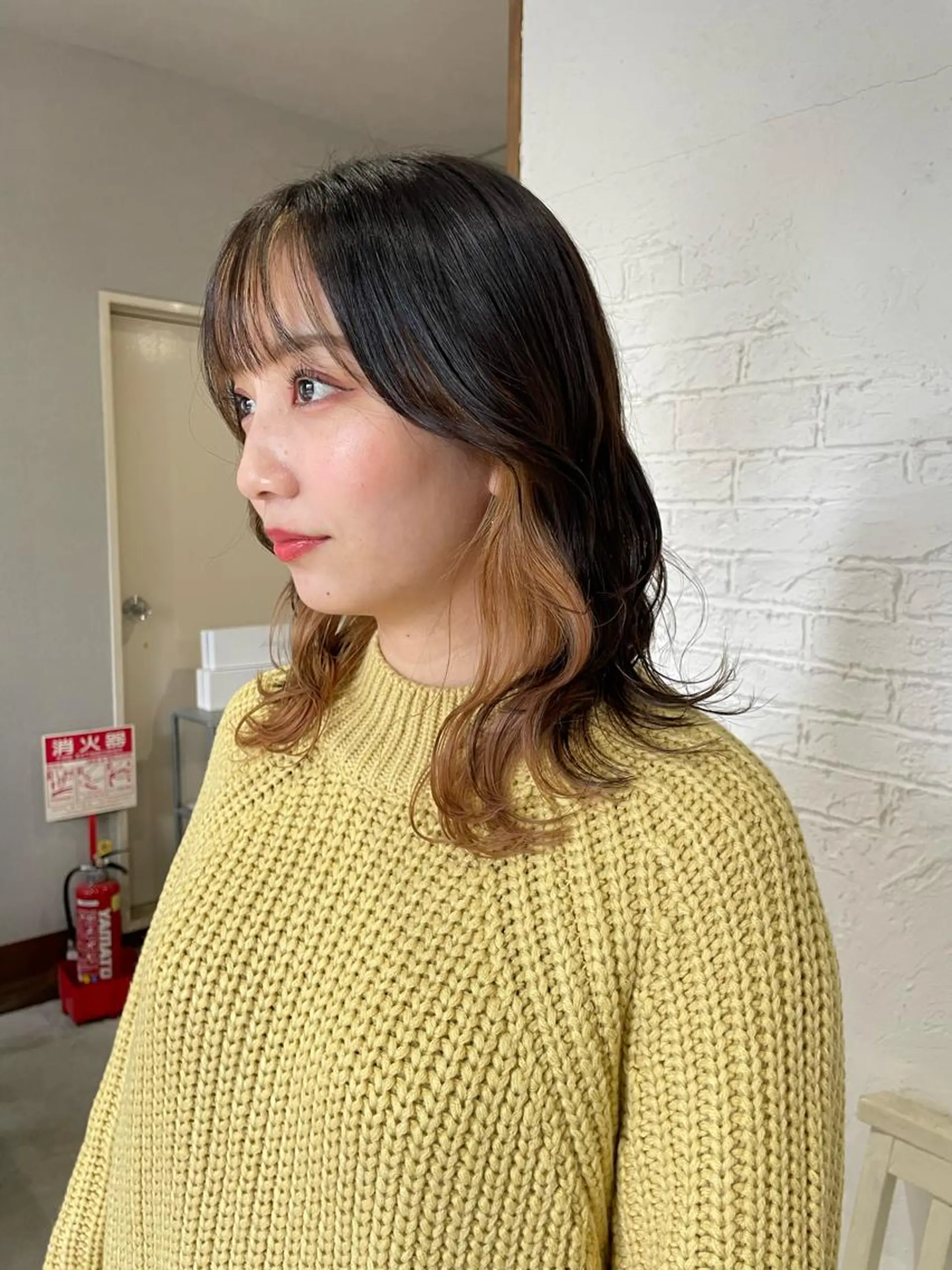 ミディアム カラー ブリーチ ケアブリーチ 透明感カラー ダブルカラー ハイライトカラー ヘアカラー トリートメント ヨシムラ リオのヘアスタイル