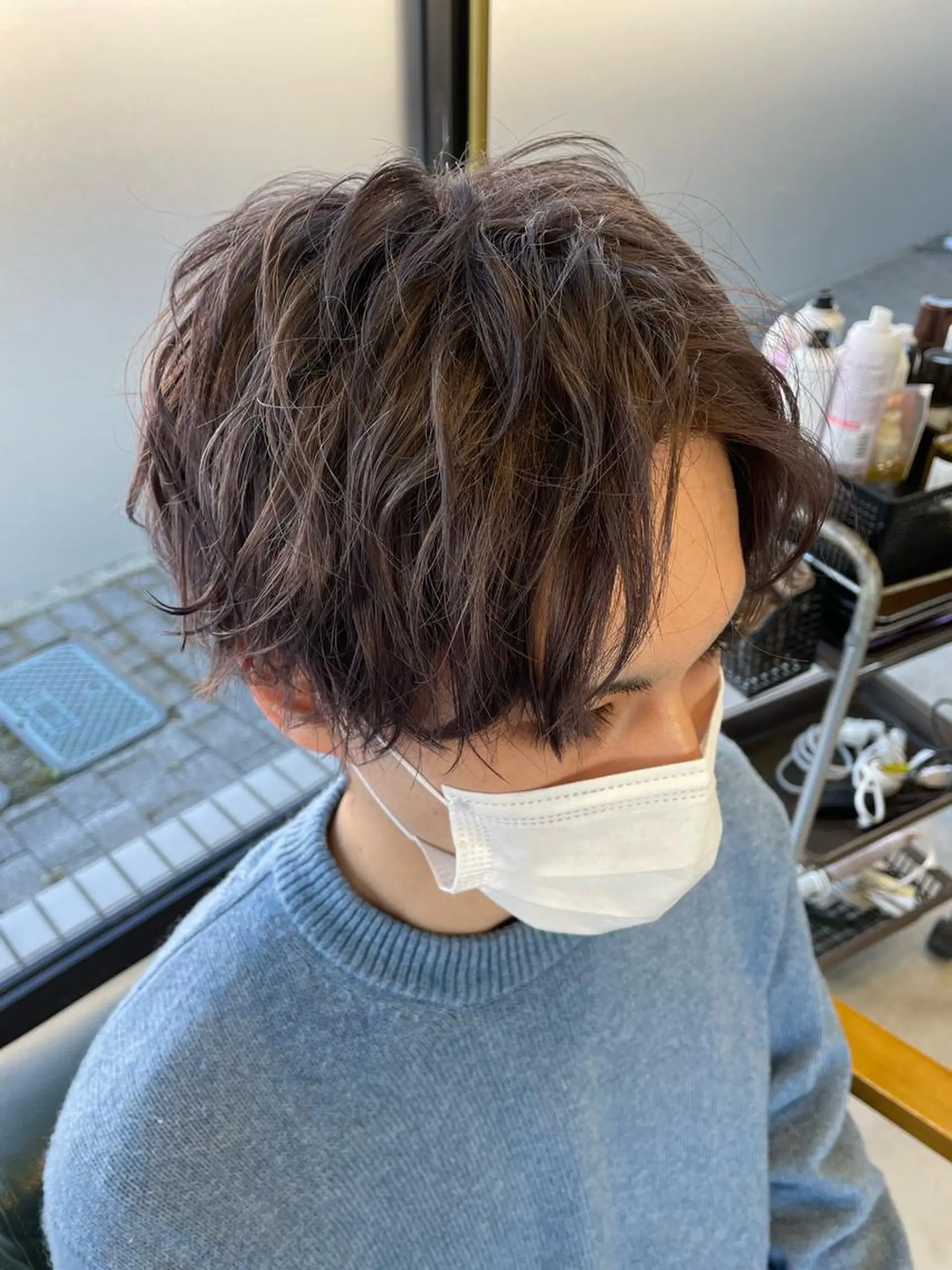 ショート カット ヘアカラー センターパート/ ニュアンスパーマ正樹のヘアスタイル