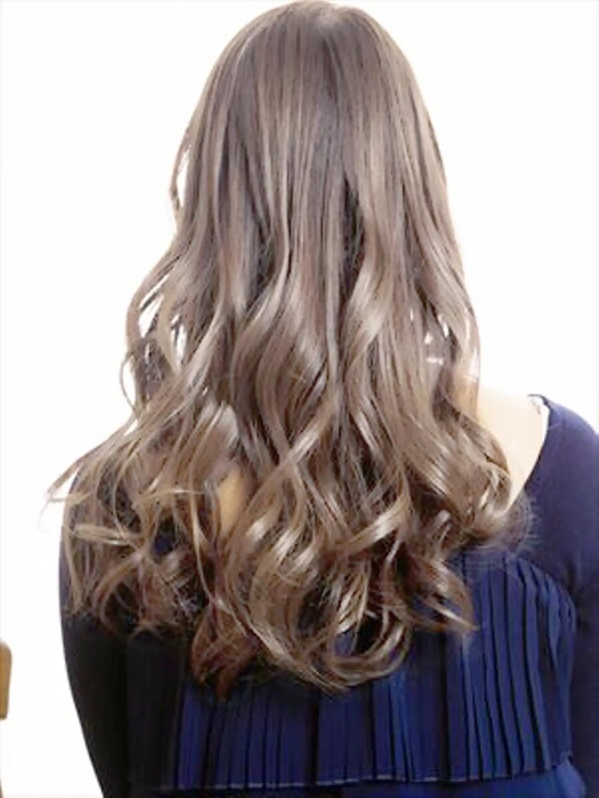 セミロング カラー パーマ アッシュ ベージュカラー ヘアカラー トリートメント バレイヤージュ＆ 高発色カラー／市川のヘアスタイル