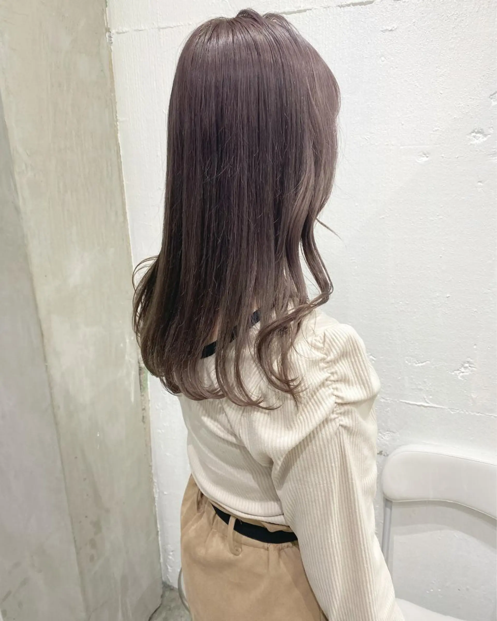 セミロング カラー ヘアアレンジ 切りっぱなしボブ アッシュ アッシュグレー ベージュカラー 黒髪 ササキカズマ〻透明感 〻色落ち〻赤み消しのヘアスタイル
