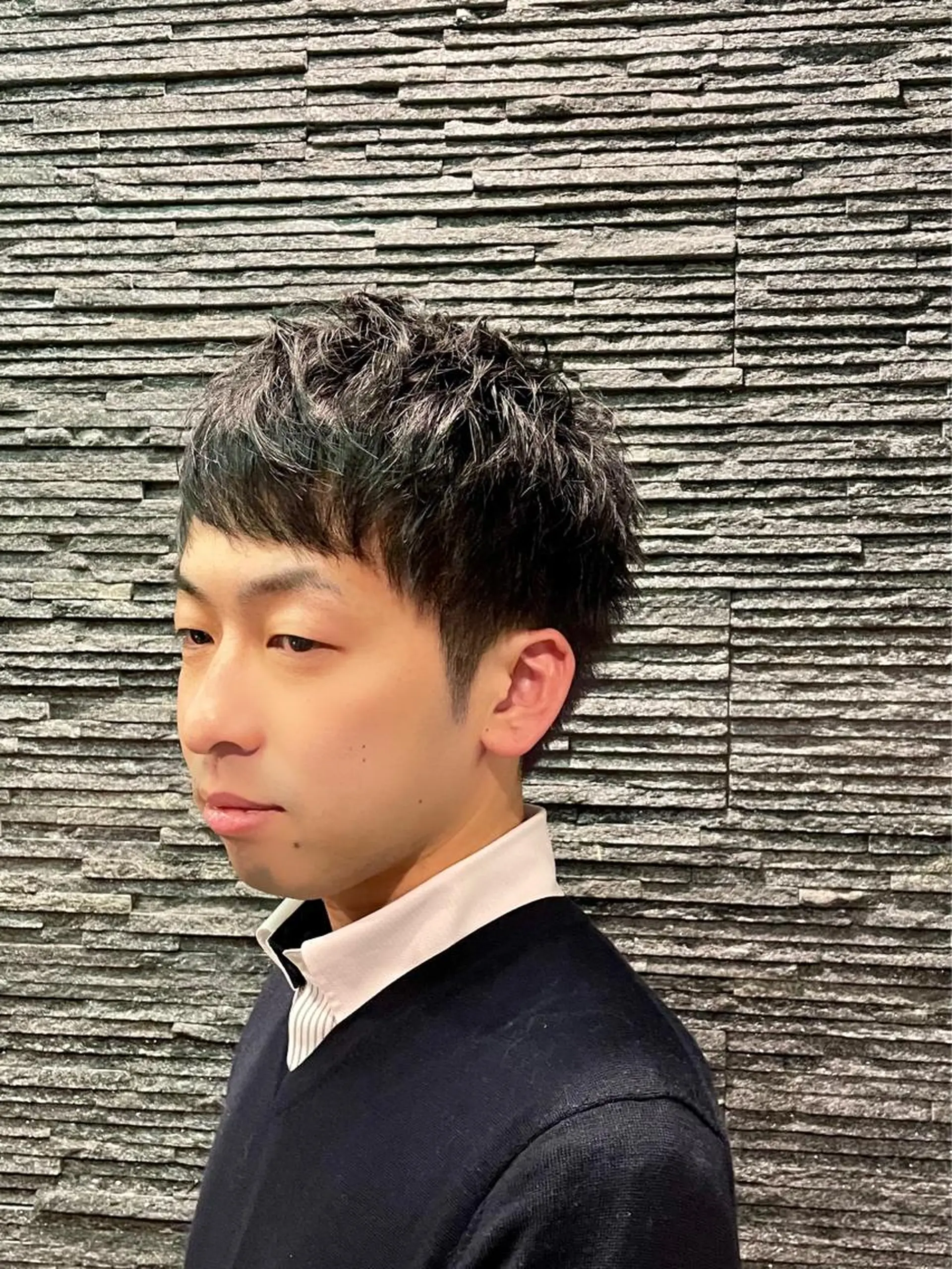 ショート パーマ メンズ 野川 純麗のヘアスタイル