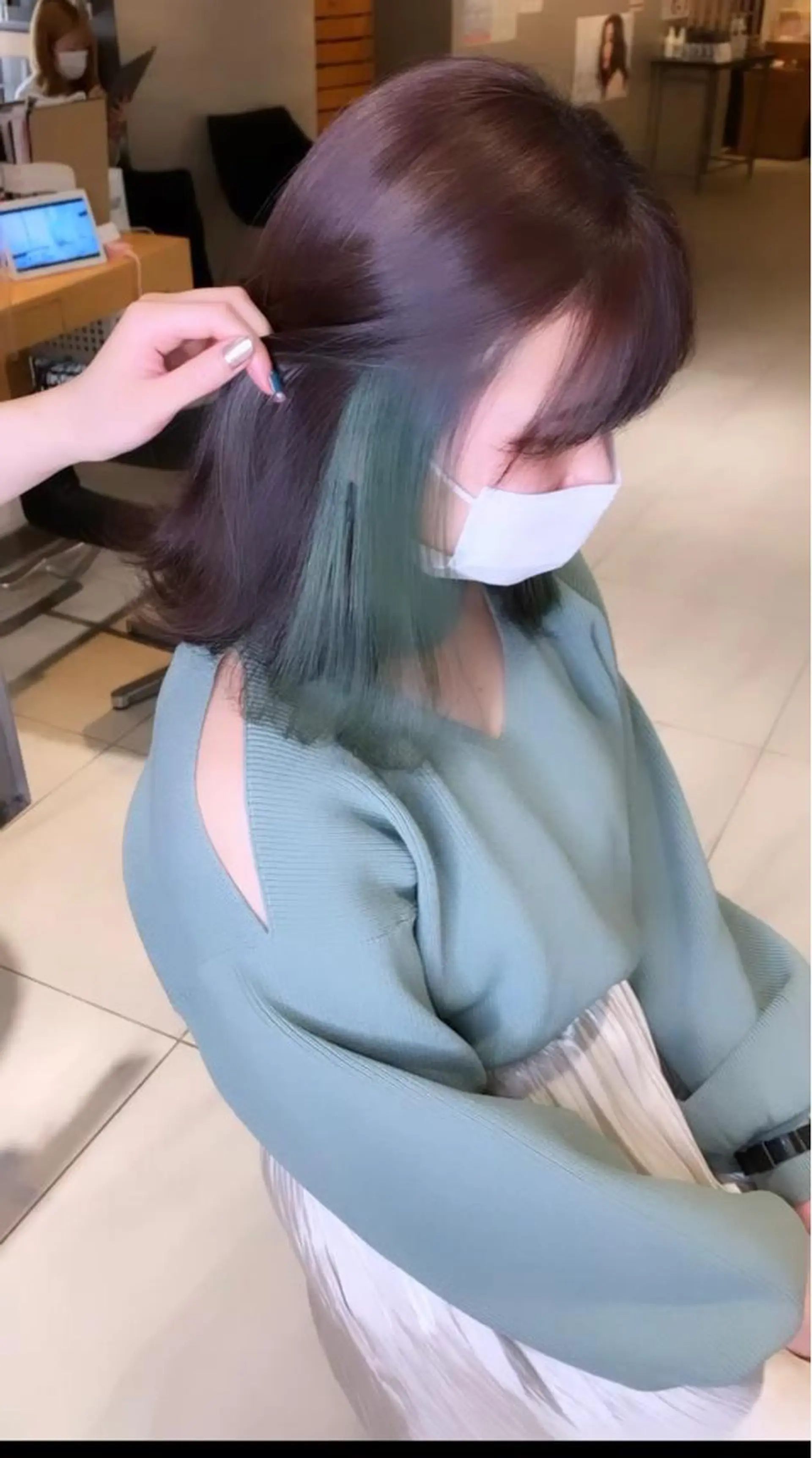 ミディアム カラー パーマ ヘアアレンジ メンズ キッズ ネイル マツエク・マツパ ARCHE-OSAKA所属・酸性ストレート 髪質改善大槻勇樹のヘアスタイル