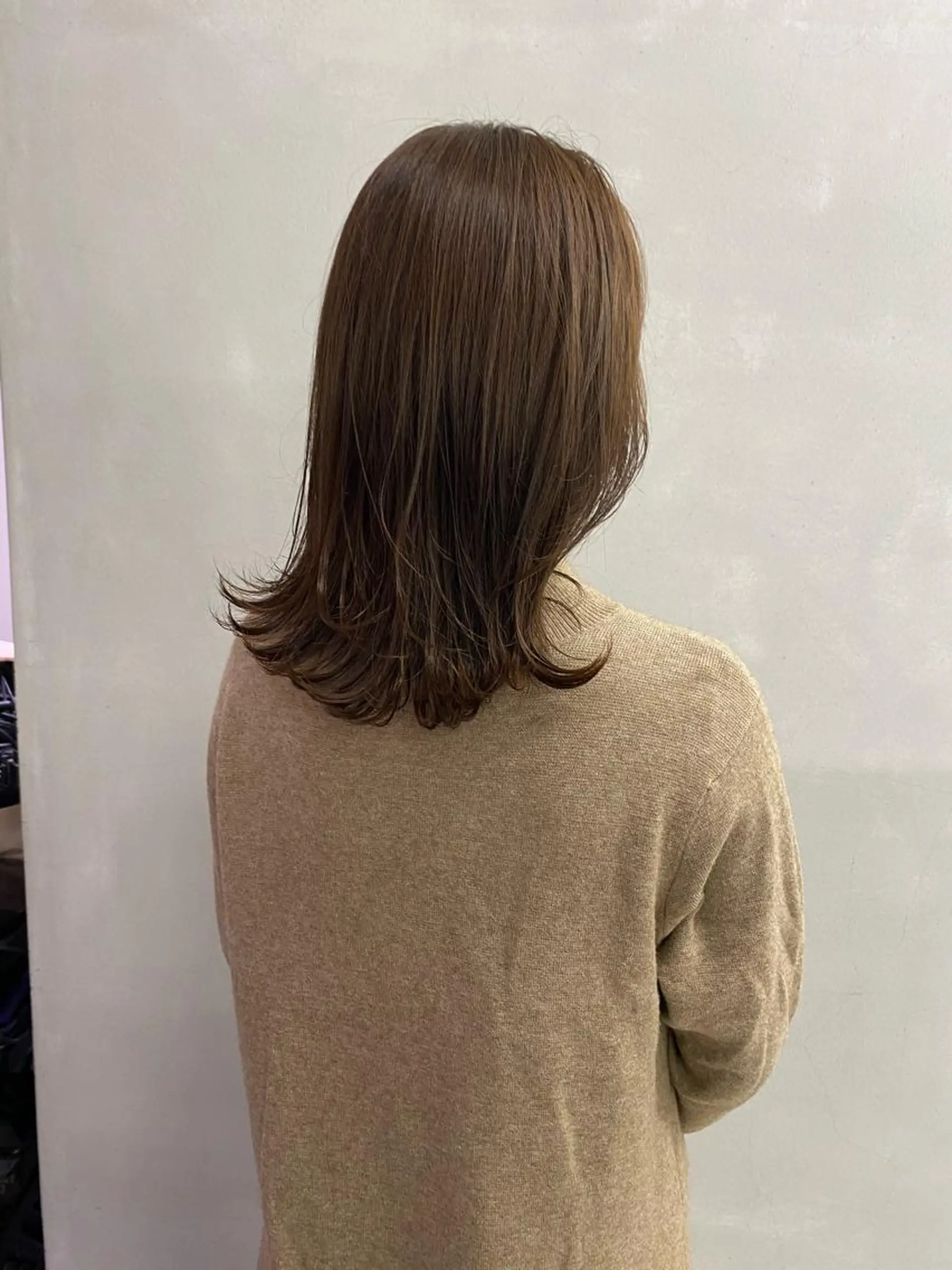 ミディアム カラー カット ヘアカラー トリートメント SANC hair salonのヘアスタイル