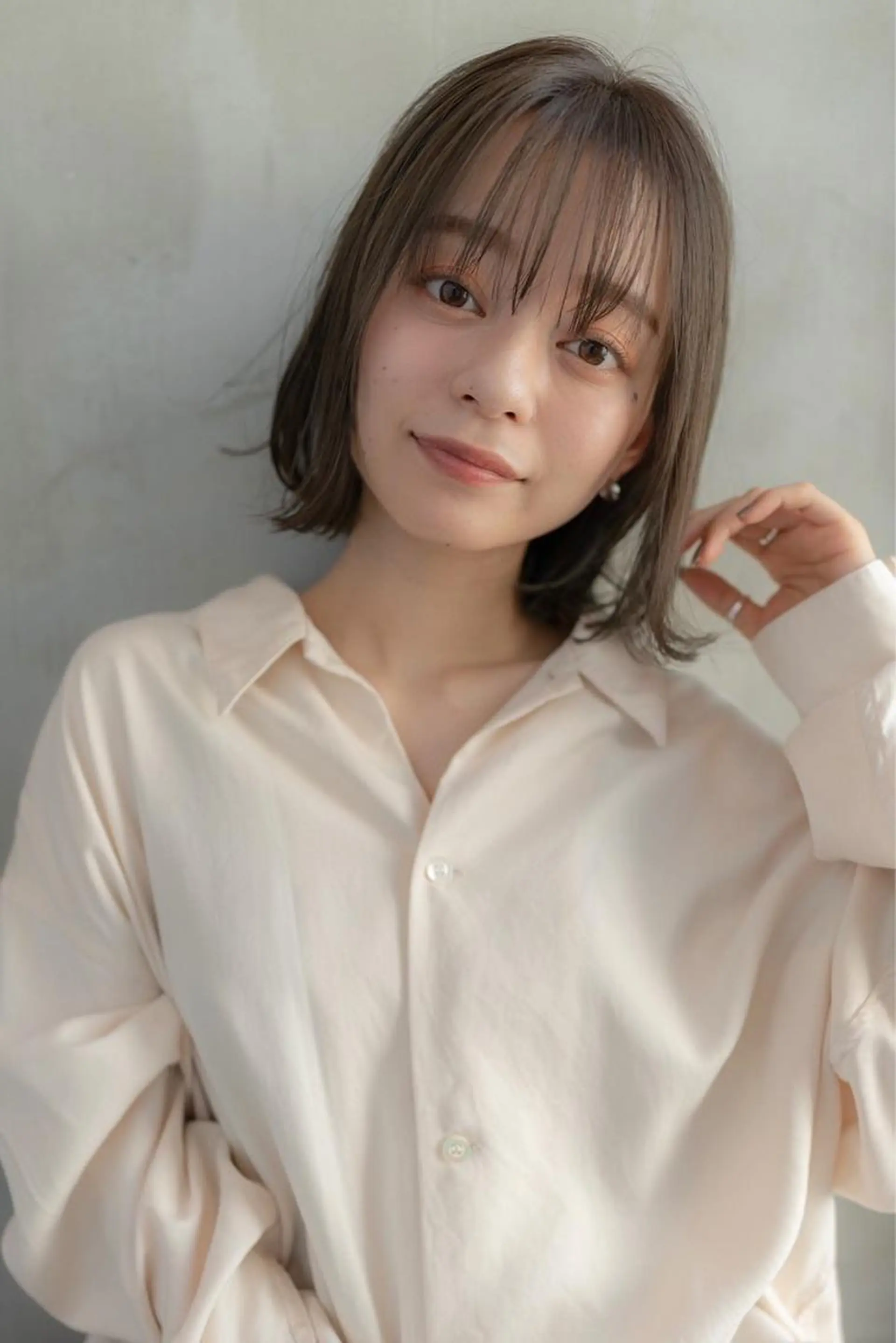 ミディアム カラー 透明感カラー 大森 勝馬のヘアスタイル