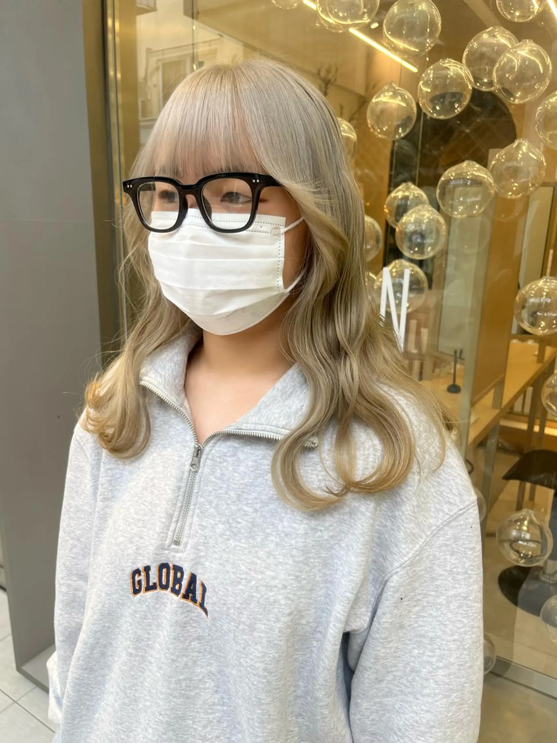 カラー ベージュカラー ホワイトベージュ 🟣niw SHUNNA🟣のヘアスタイル