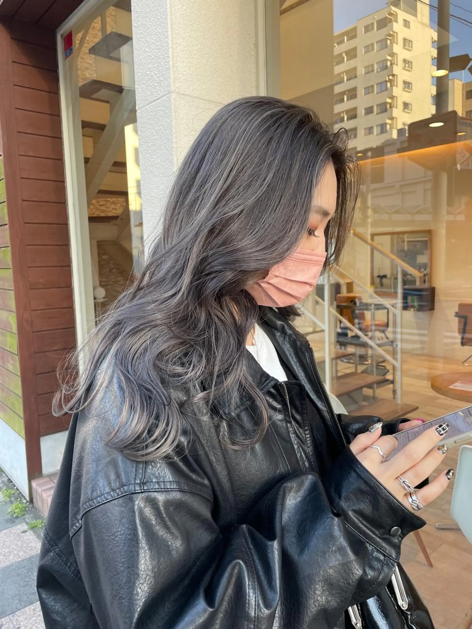 ロング カラー 🍋透け感カラー🍃 オリーブ🍐Kahoのヘアスタイル