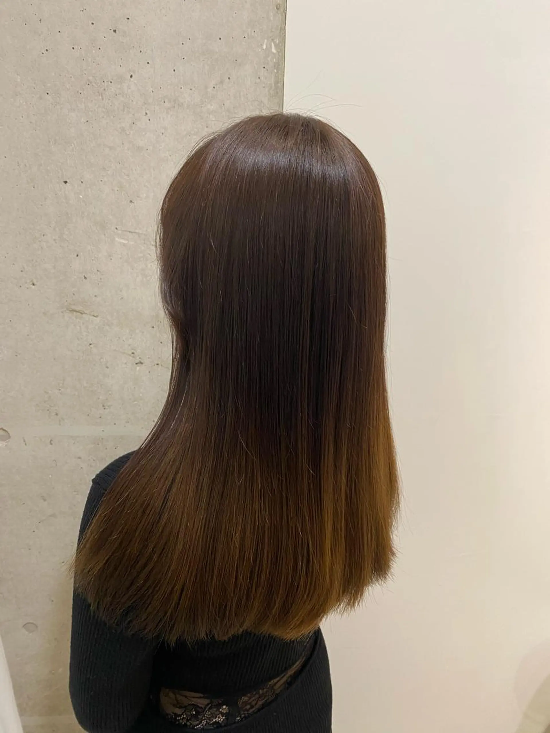 セミロング パーマ 髪質改善 ストレートパーマ カット 縮毛矯正 トリートメント 田中 アキオのヘアスタイル