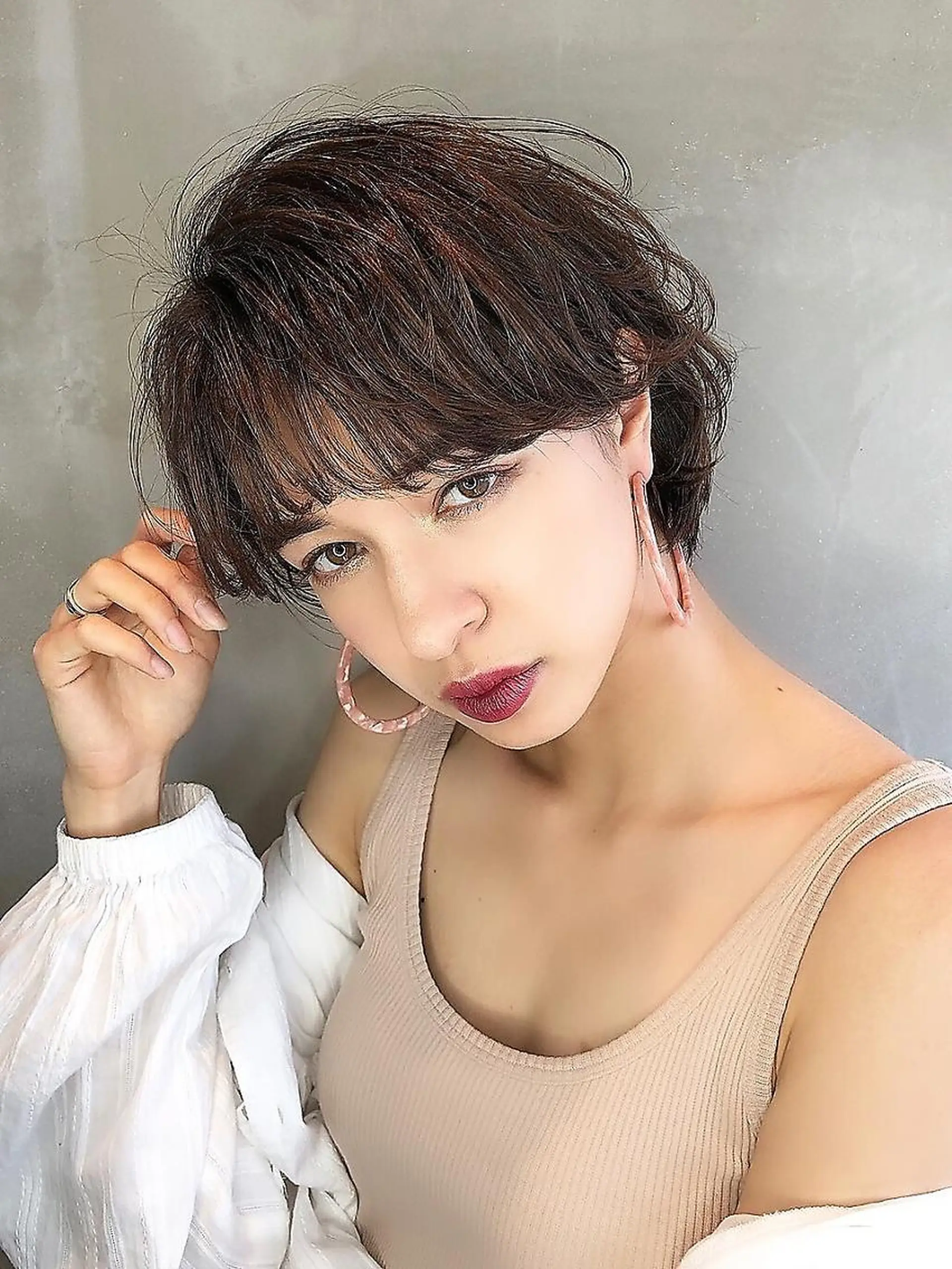 ショート カラー デザインカット トリートメント ANGELICA JR奈良店のヘアスタイル