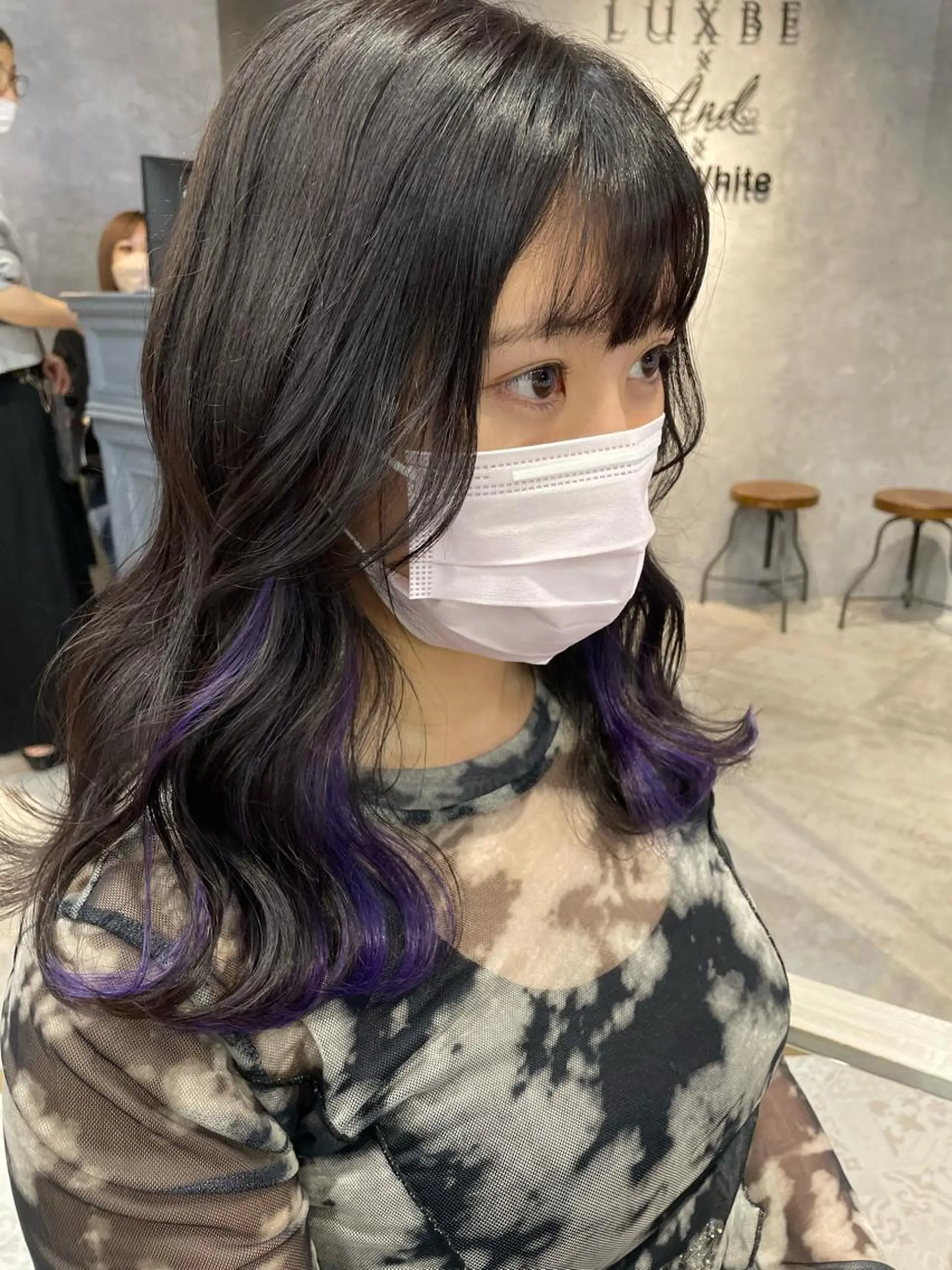 ミディアム エクステ Cielro/ダブル カラー/西田咲希のヘアスタイル