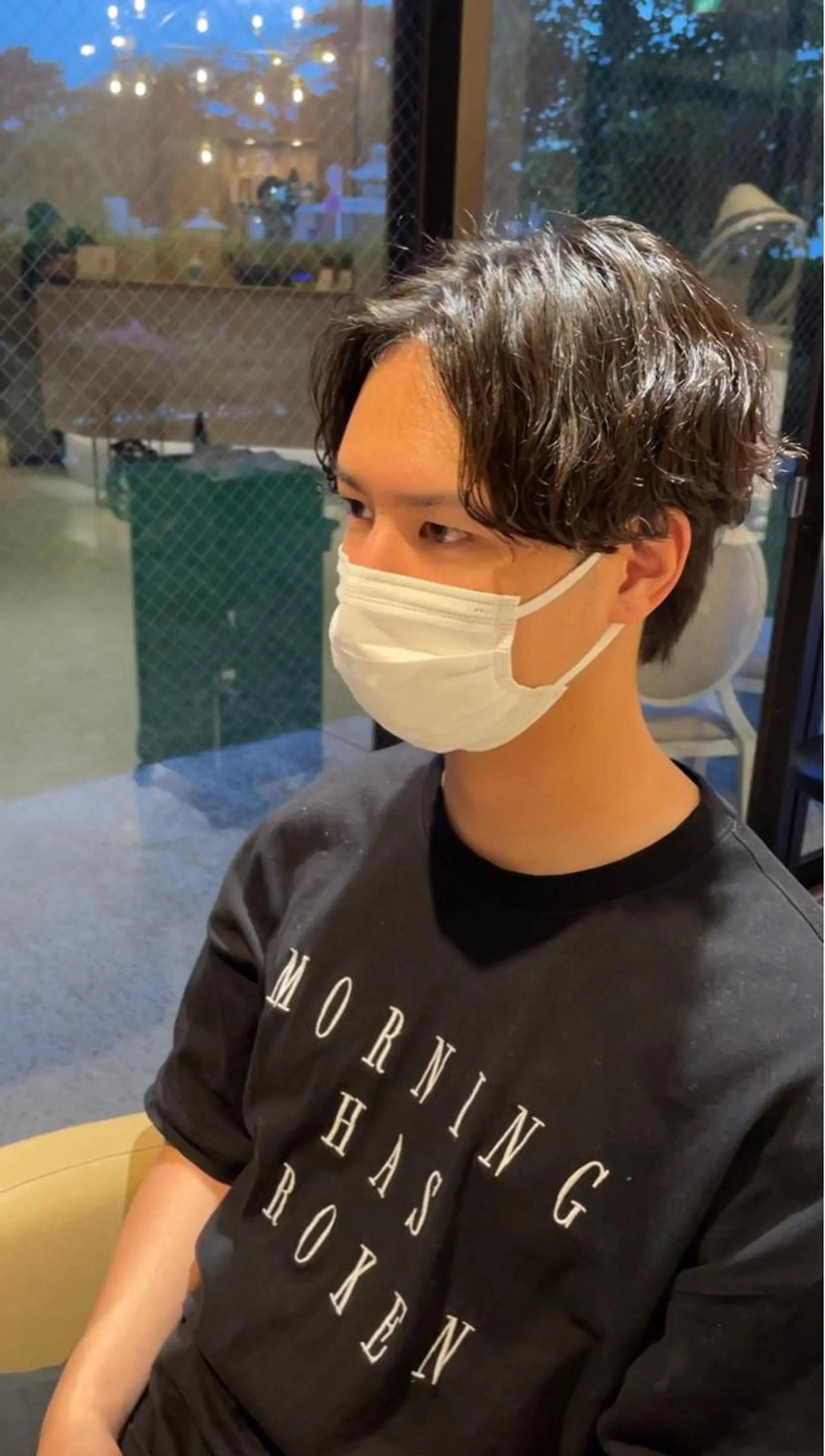 ショート パーマ メンズ センターパート メンズパーマ ニュアンスパーマ メンズ専門美容師✂︎ 大庭勝己のヘアスタイル