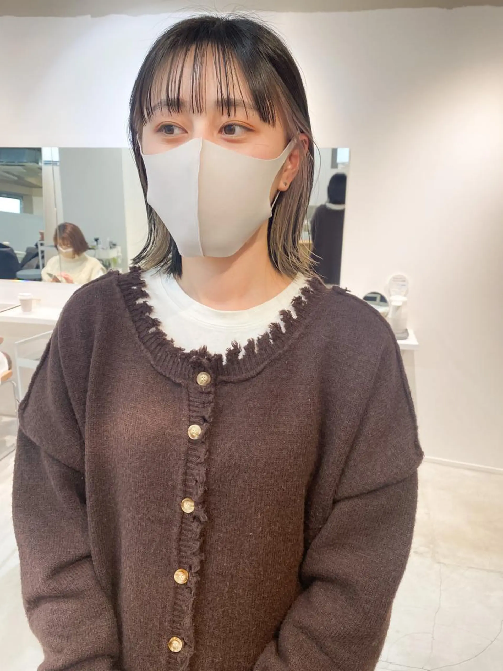 ショート カラー ベージュカラー ブリーチ インナーカラー ホワイトベージュ カット ヘアカラー トリートメント fit stand /HIIRAGIのヘアスタイル