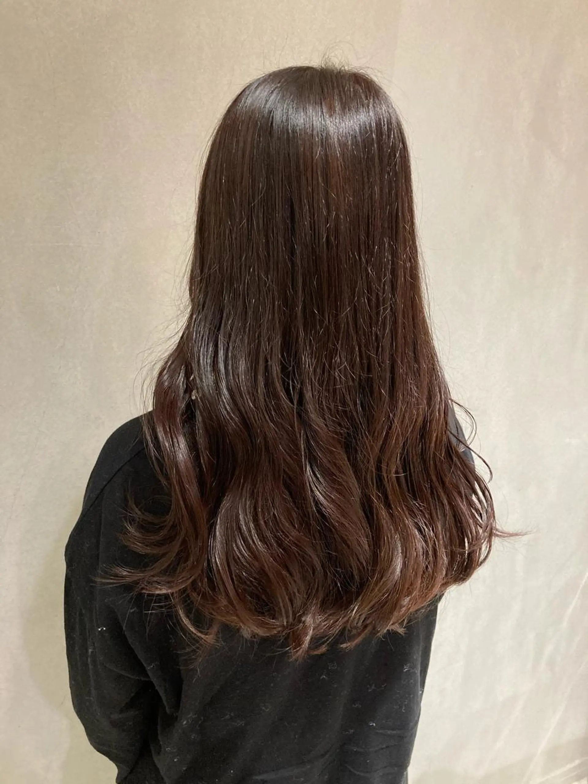ロング カラー ブラウンカラー レッドカラー ボブ/透明感カラー /坂口恵梨子のヘアスタイル