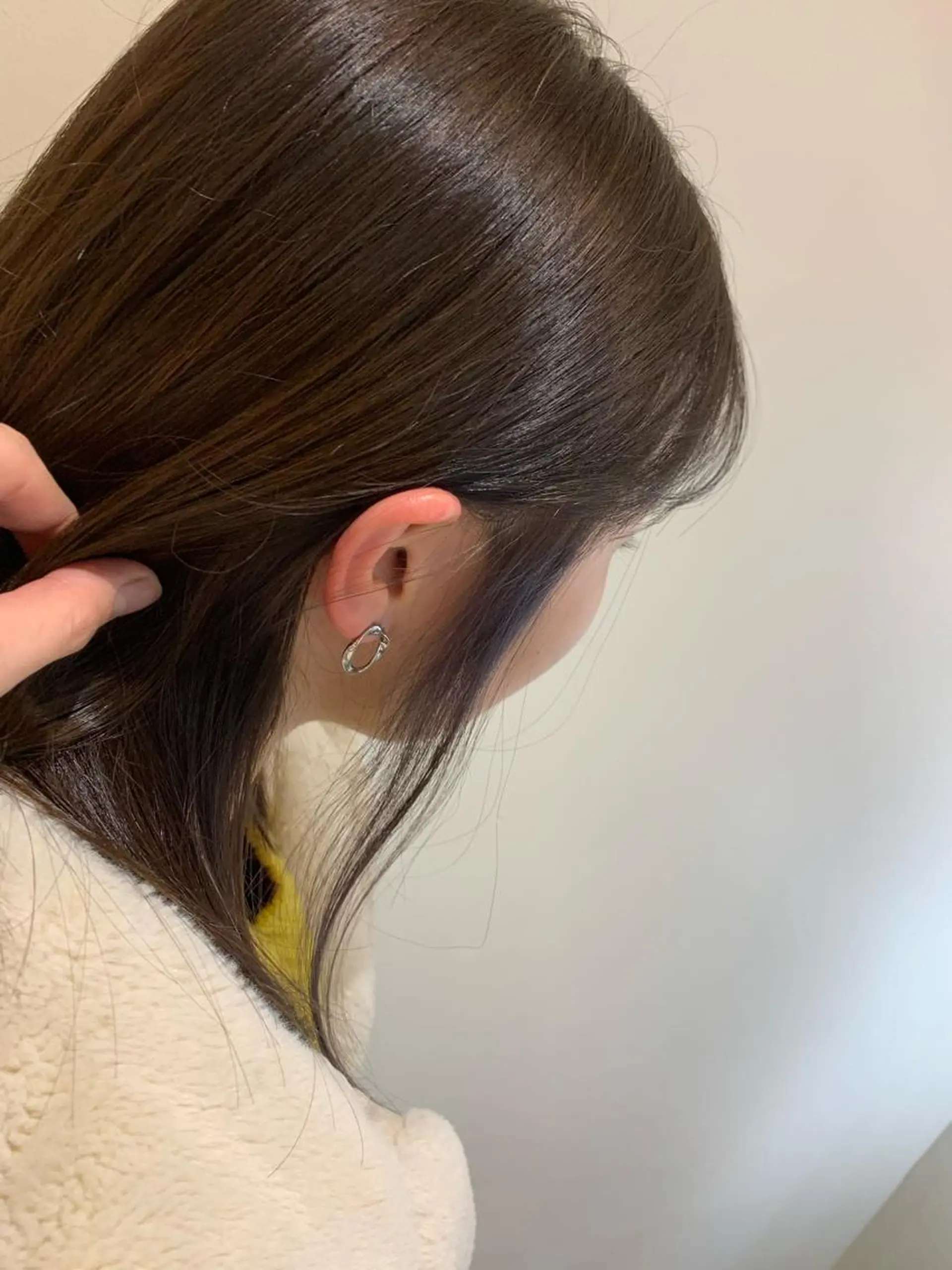 セミロング カラー ヘアアレンジ ブリーチ イヤリングカラー イルミナカラー 【メンズモデル募集】 Bassa所沢のヘアスタイル