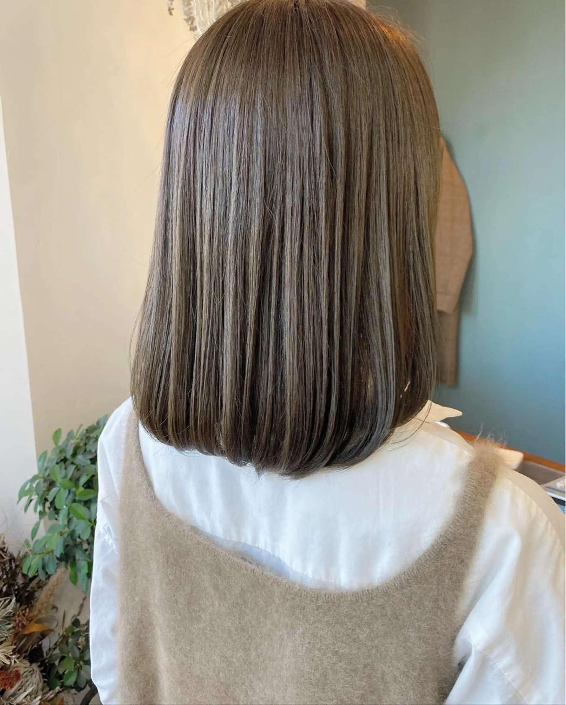 ミディアム カラー パーマ 髪質改善 縮毛矯正 トリートメント OVER→三軒茶屋 /縮毛矯正・髪質改善のヘアスタイル