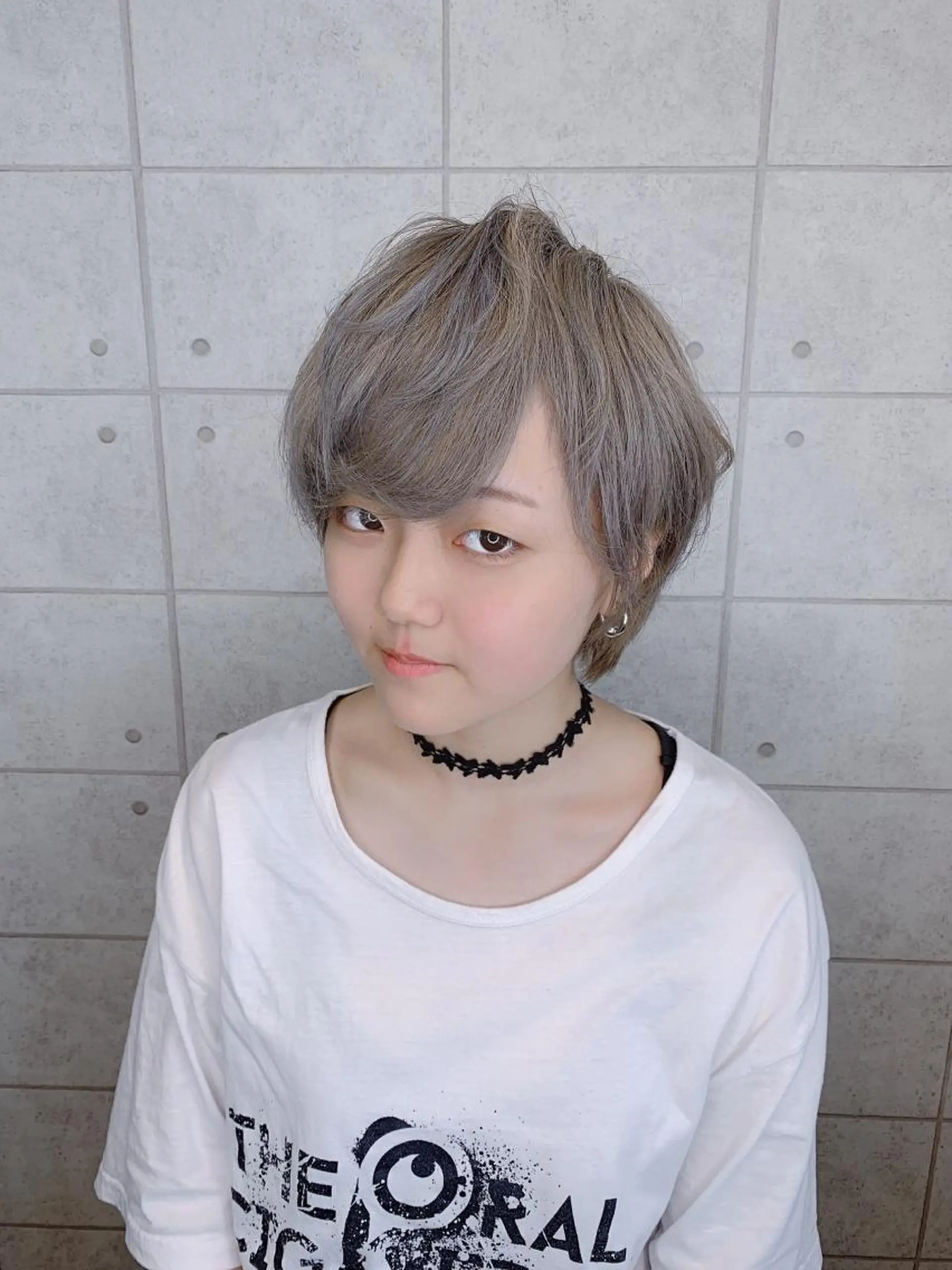 ショート カラー ヘアアレンジ シルバー 🌿‬ ܸAir 透明感🌱西村知佳のヘアスタイル