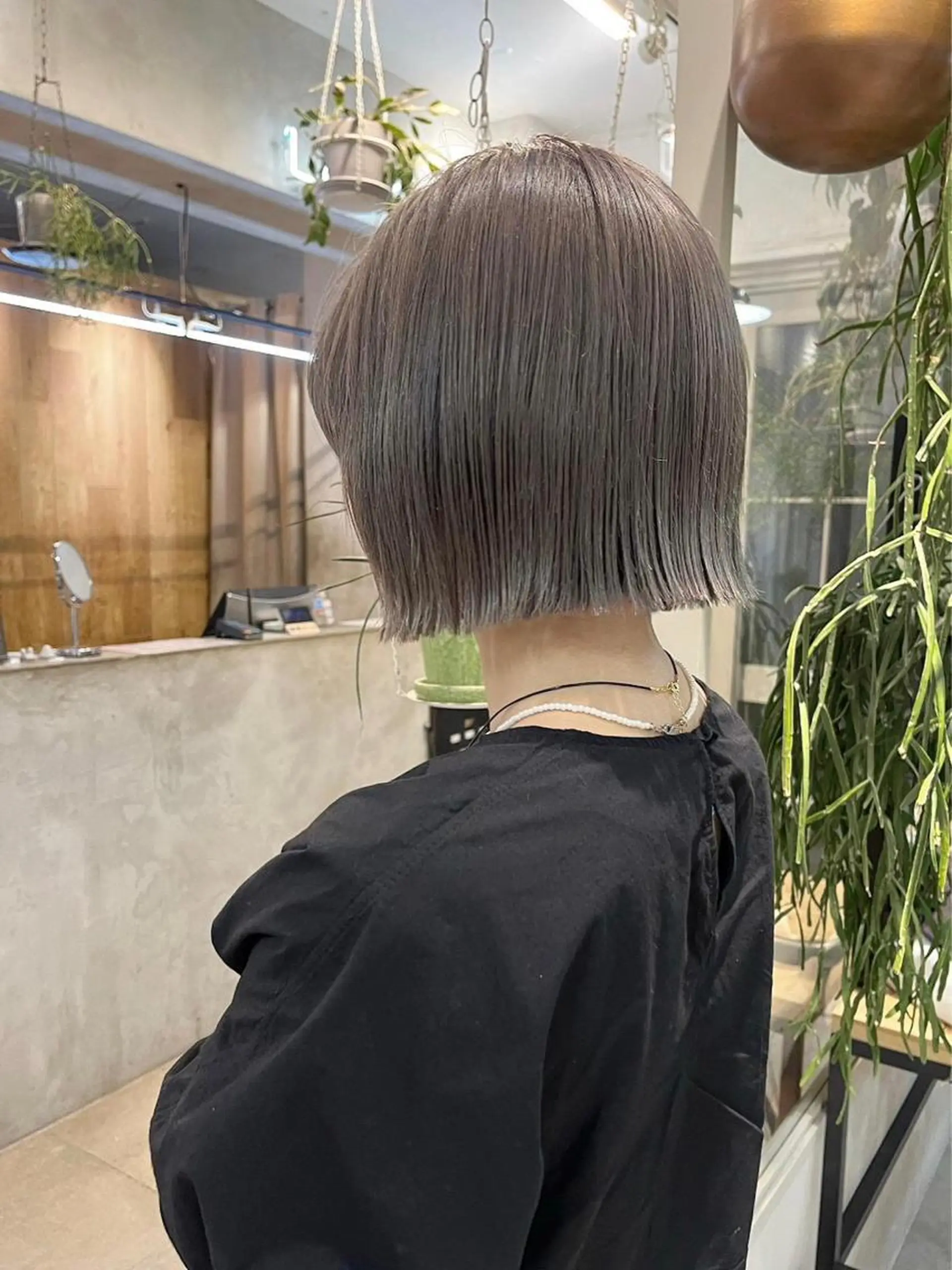 ショート カット ヘアカラー トリートメント オリーブ/縮毛♡ Natsuno🩰のヘアスタイル