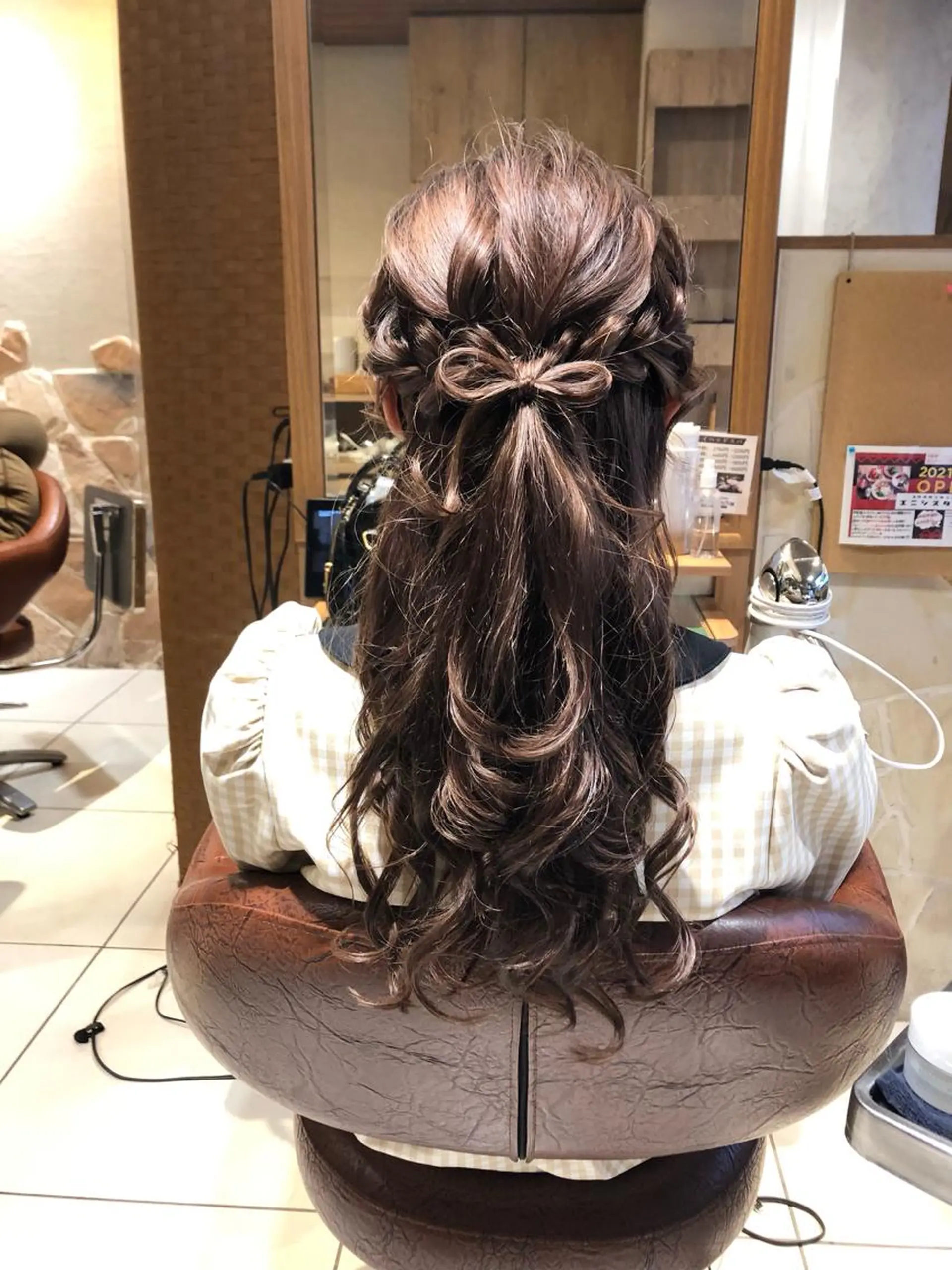 ロング ヘアアレンジ 編みこみ ハーフアップ ヘアセット 【ディレクター 🧸🤍田澤　唯那】のヘアスタイル