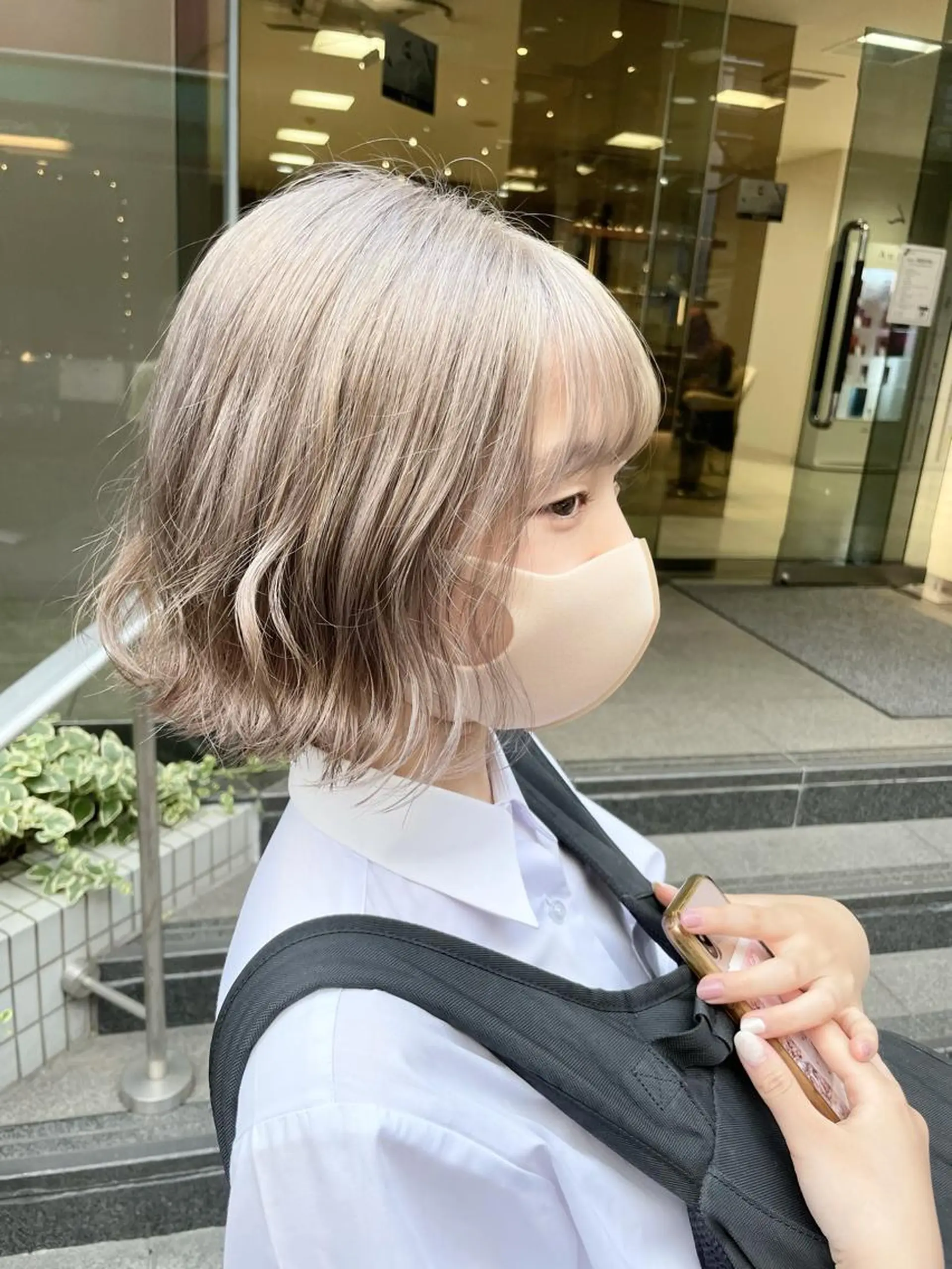 ミディアム カラー ヘアアレンジ ヘアカラー トリートメント 【Sweep】おじま のぞみのヘアスタイル