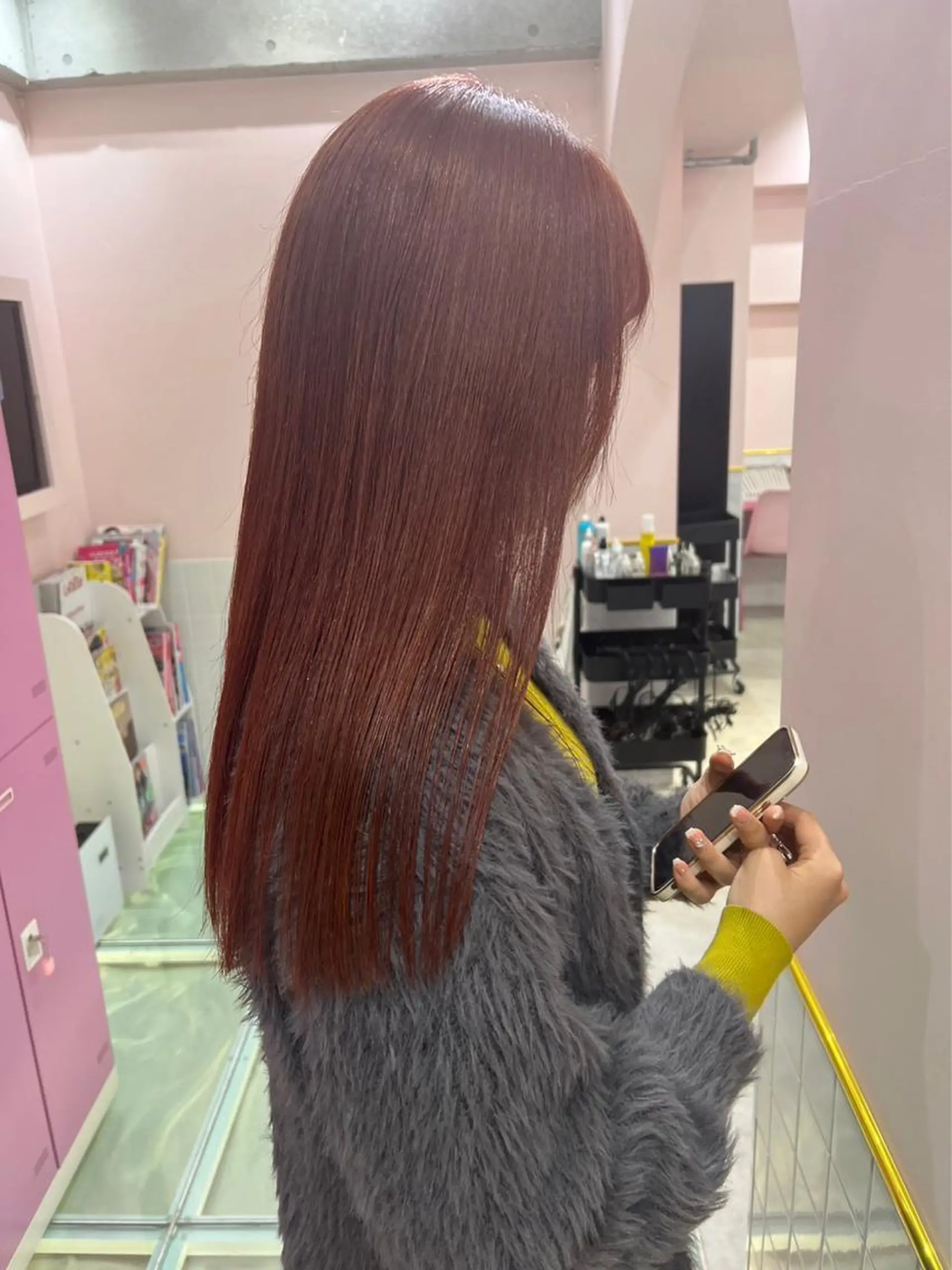 ロング カラー ヘアアレンジ ヘアカラー トリートメント 🎀暖色カラー🎀 ♡yurika♡のヘアスタイル