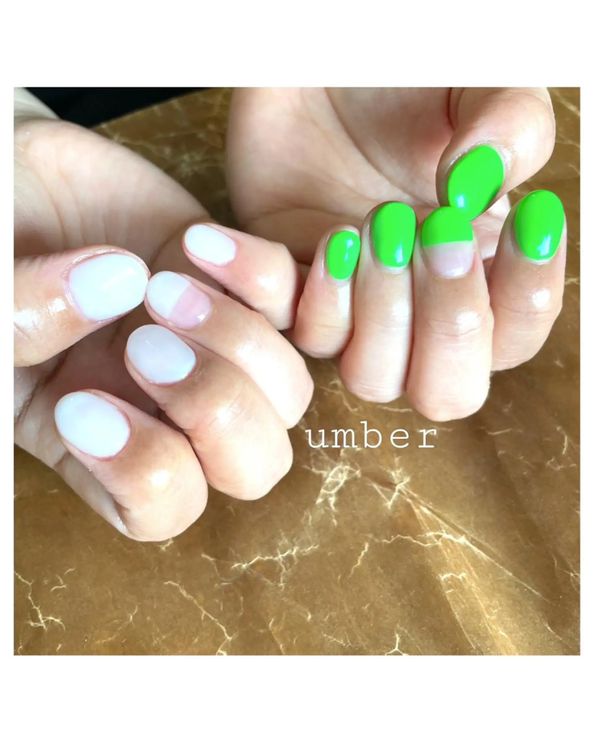 ネイル クリアネイル フラッシュネイル フットネイル フレンチネイル マグネットネイル ハンドネイル umber 三茶1分のネイルデザイン