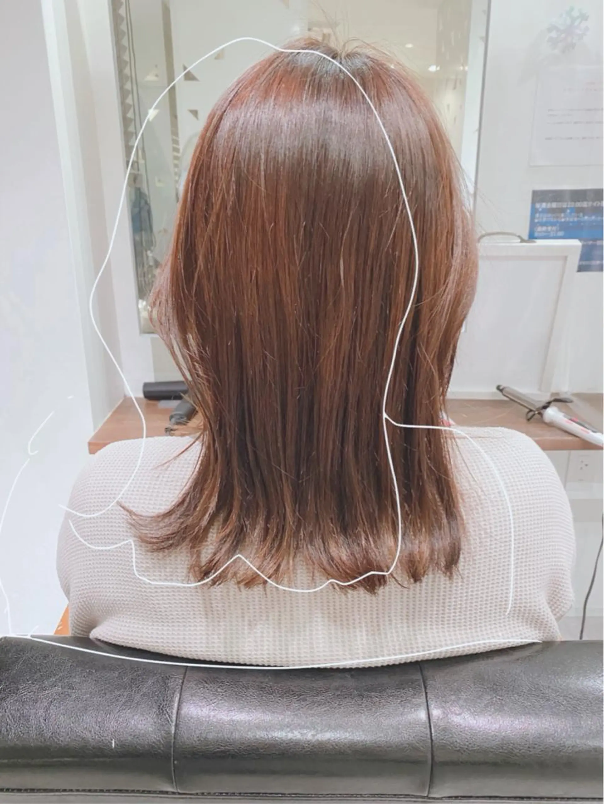 セミロング カラー Rely 美空のヘアスタイル