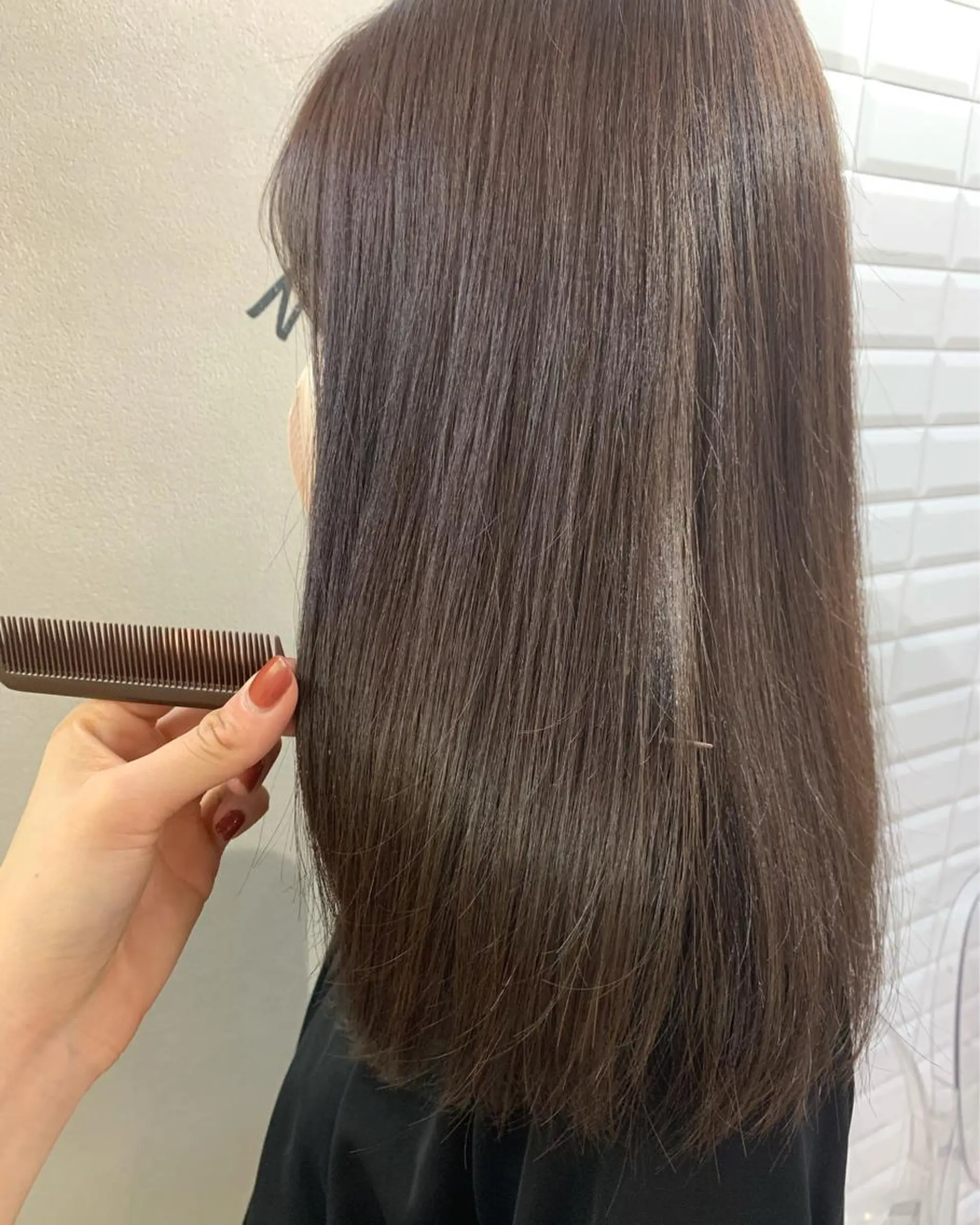 ロング カラー グレージュ ラベンダーカラー ラベンダーグレージュ ラベンダーグレー hub hair レイヤー/透明感のヘアスタイル