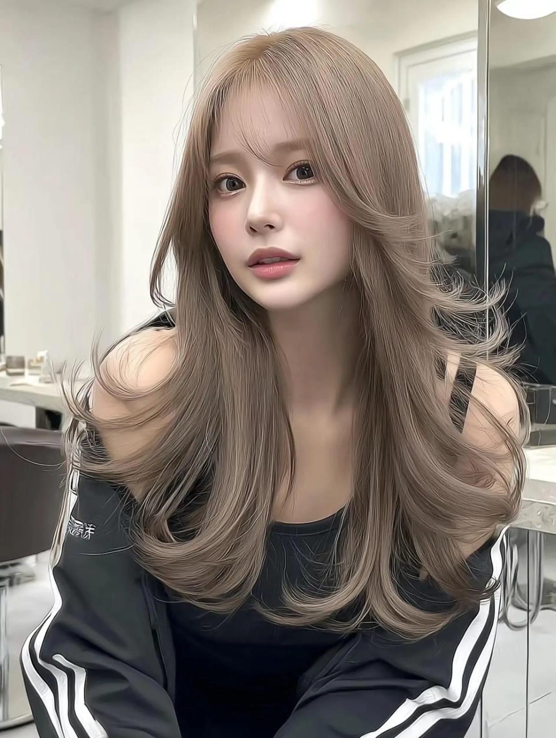 セミロング ボブ 髪質改善 韓国風ヘア レイヤーカット 縮毛矯正 ヘアカラー そーた /のヘアスタイル